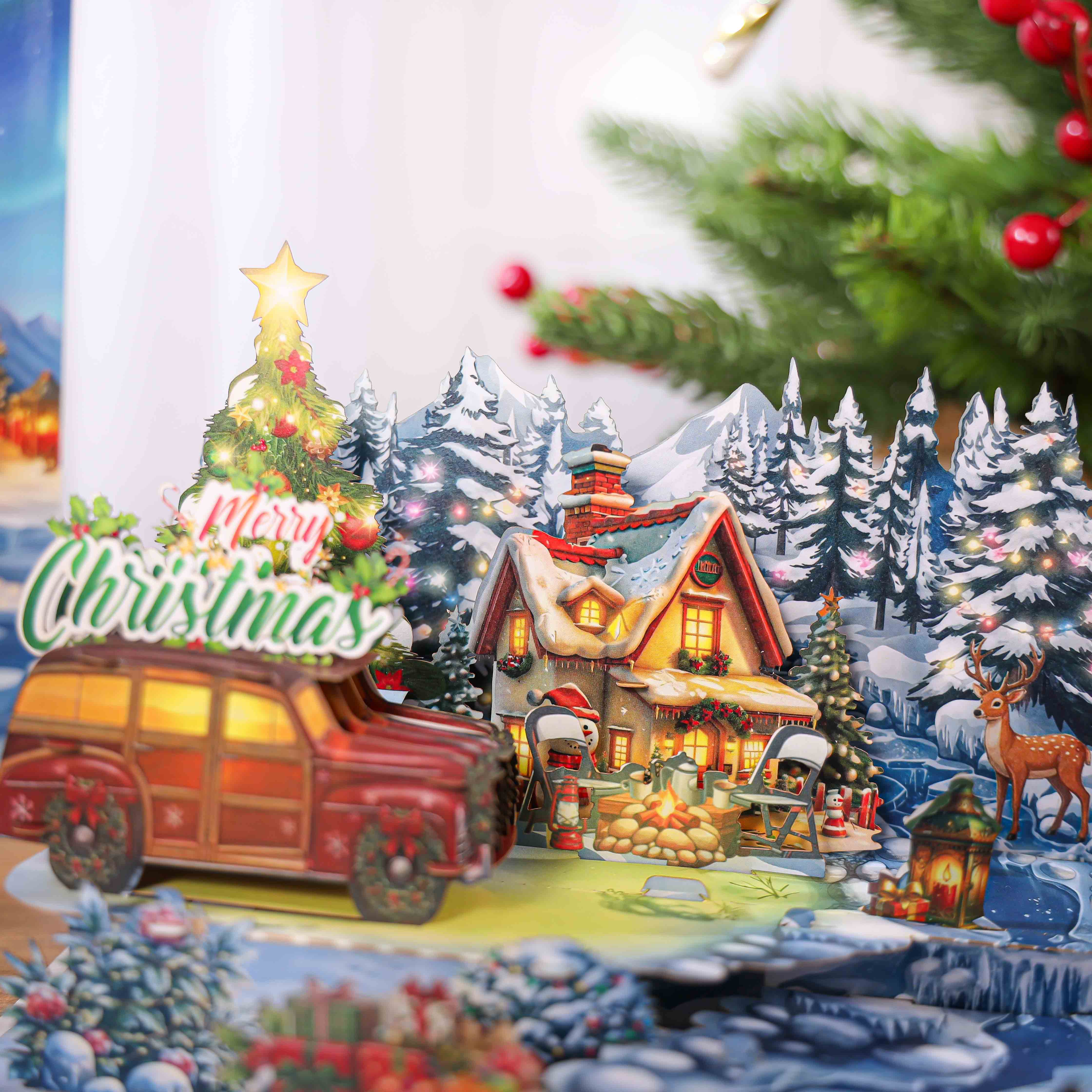 Christmas Village Pop-Up Card