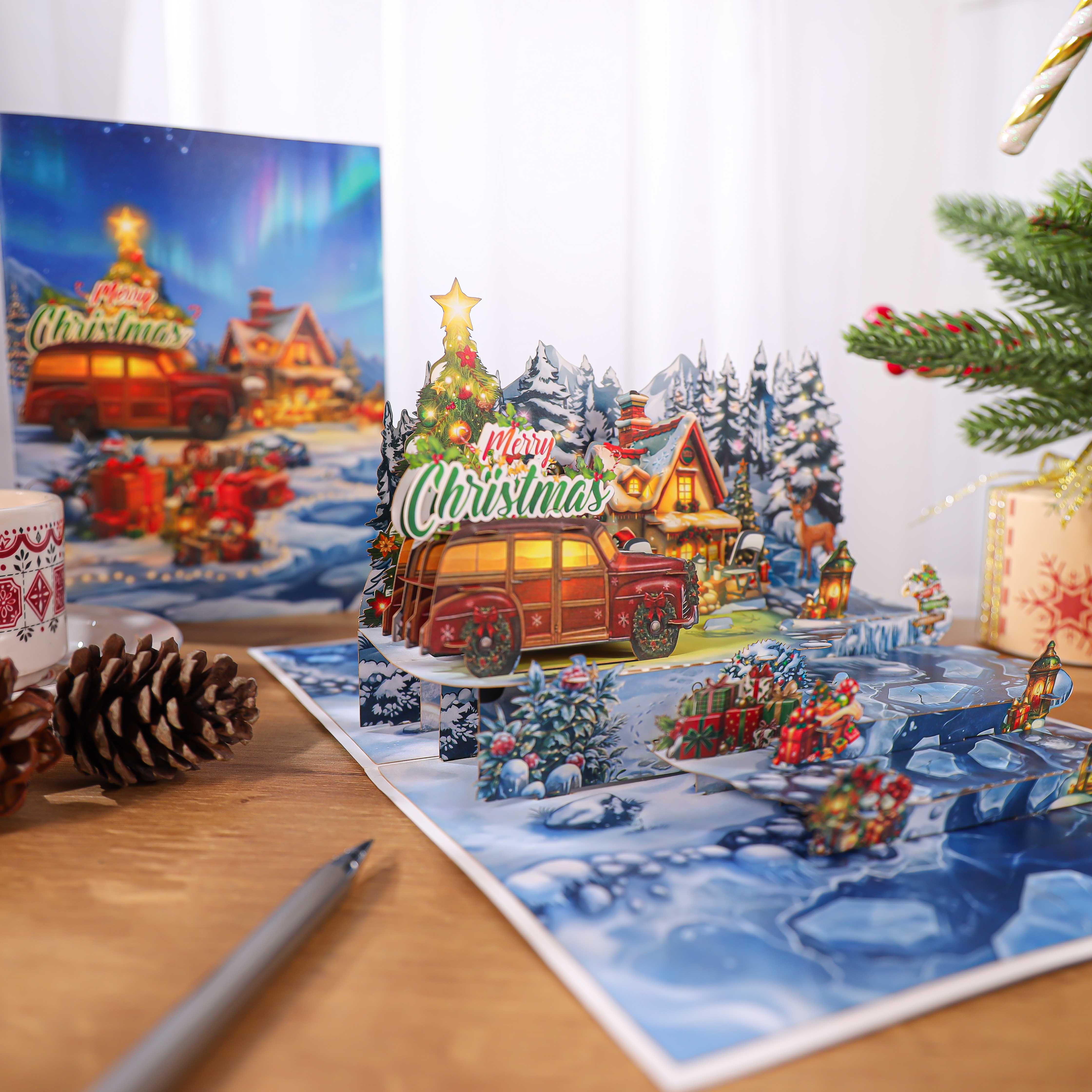 Christmas Village Pop-Up Card