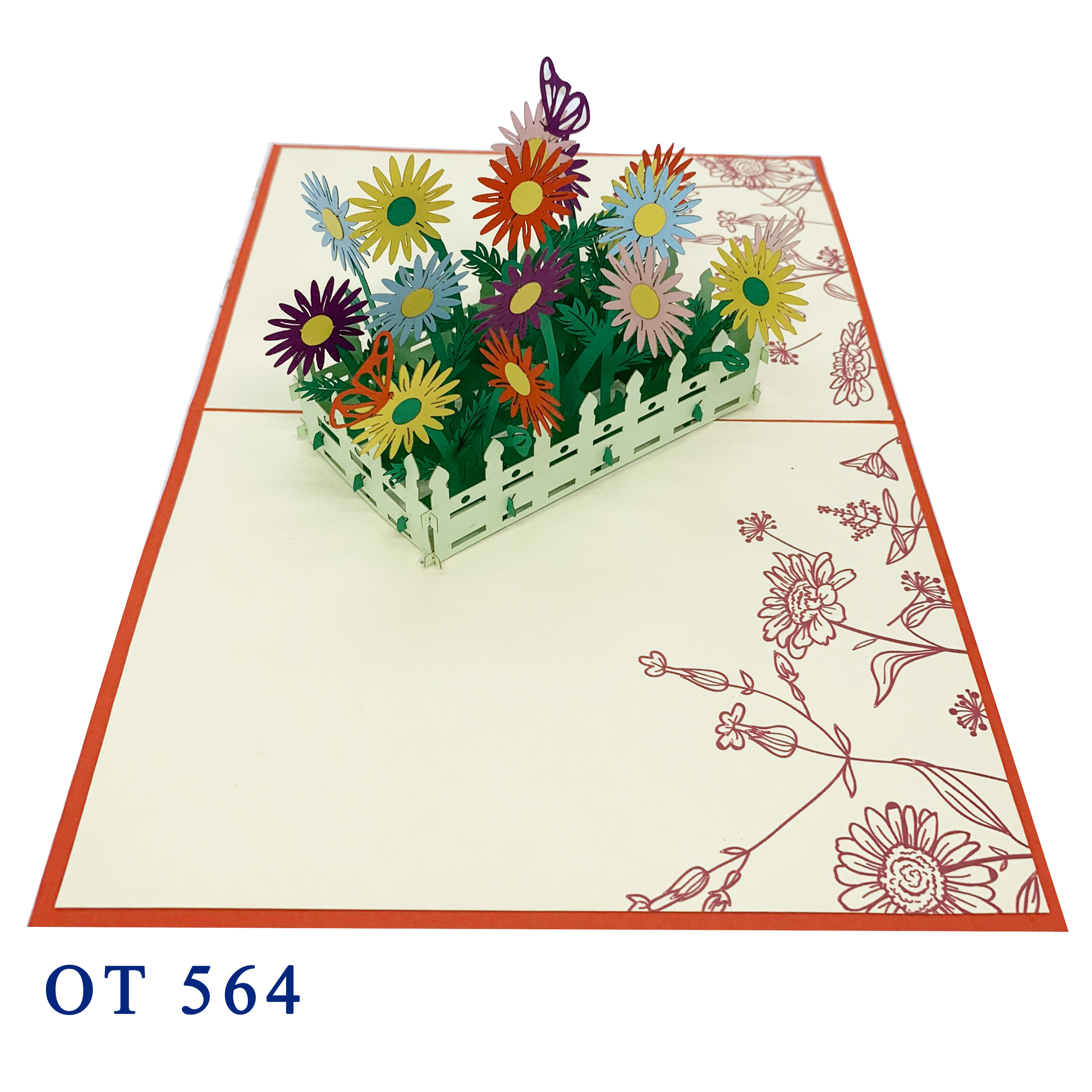 Colorful Daisy Pop Up Card