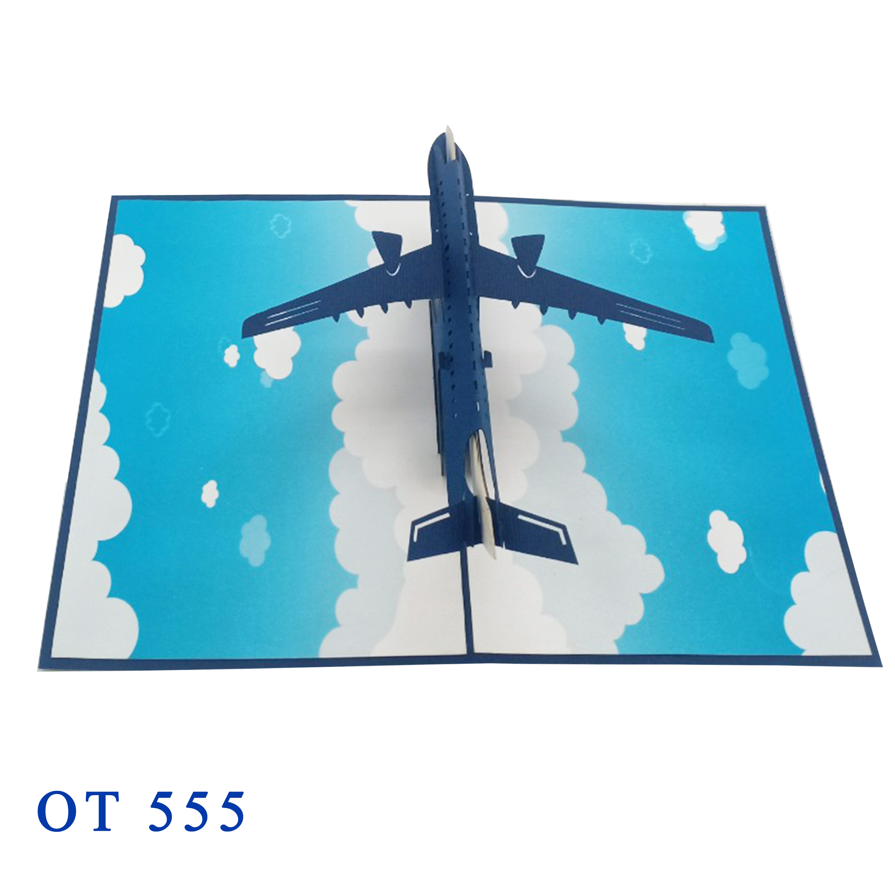 Commercial Plane Pop Up Card