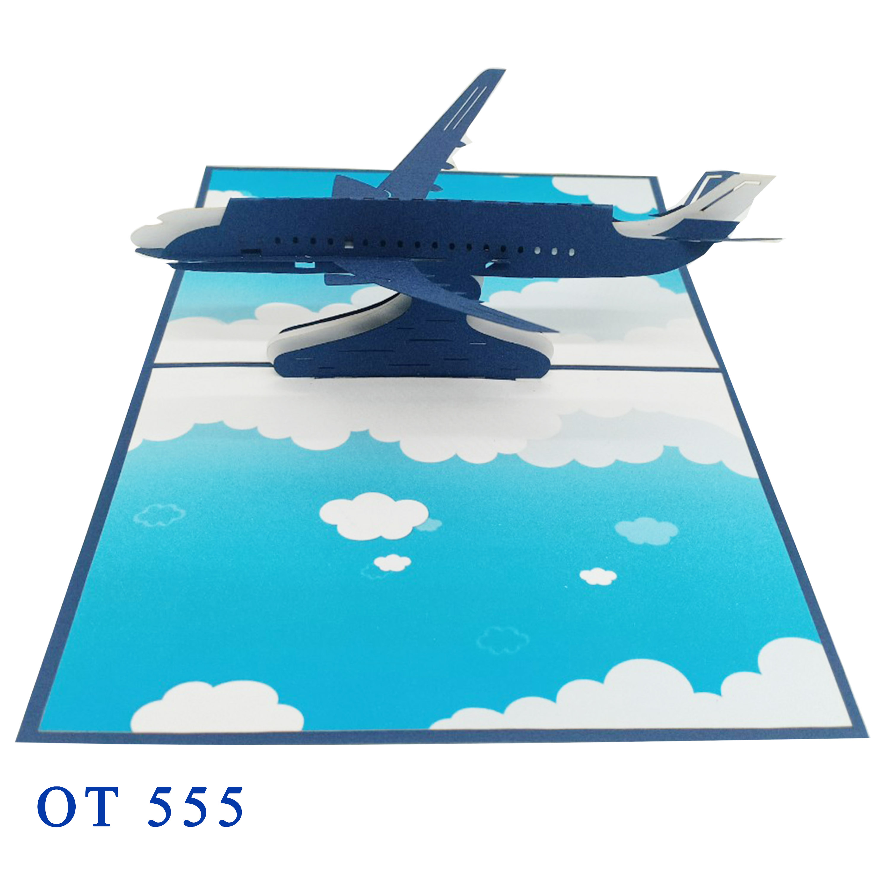 Commercial Plane Pop Up Card