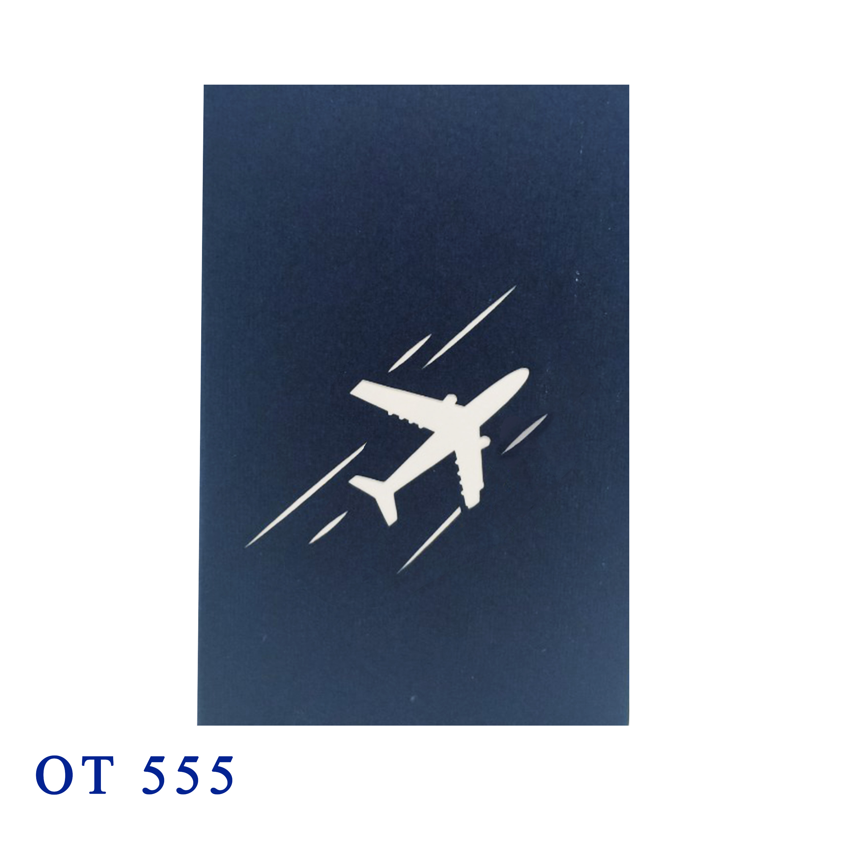 Commercial Plane Pop Up Card