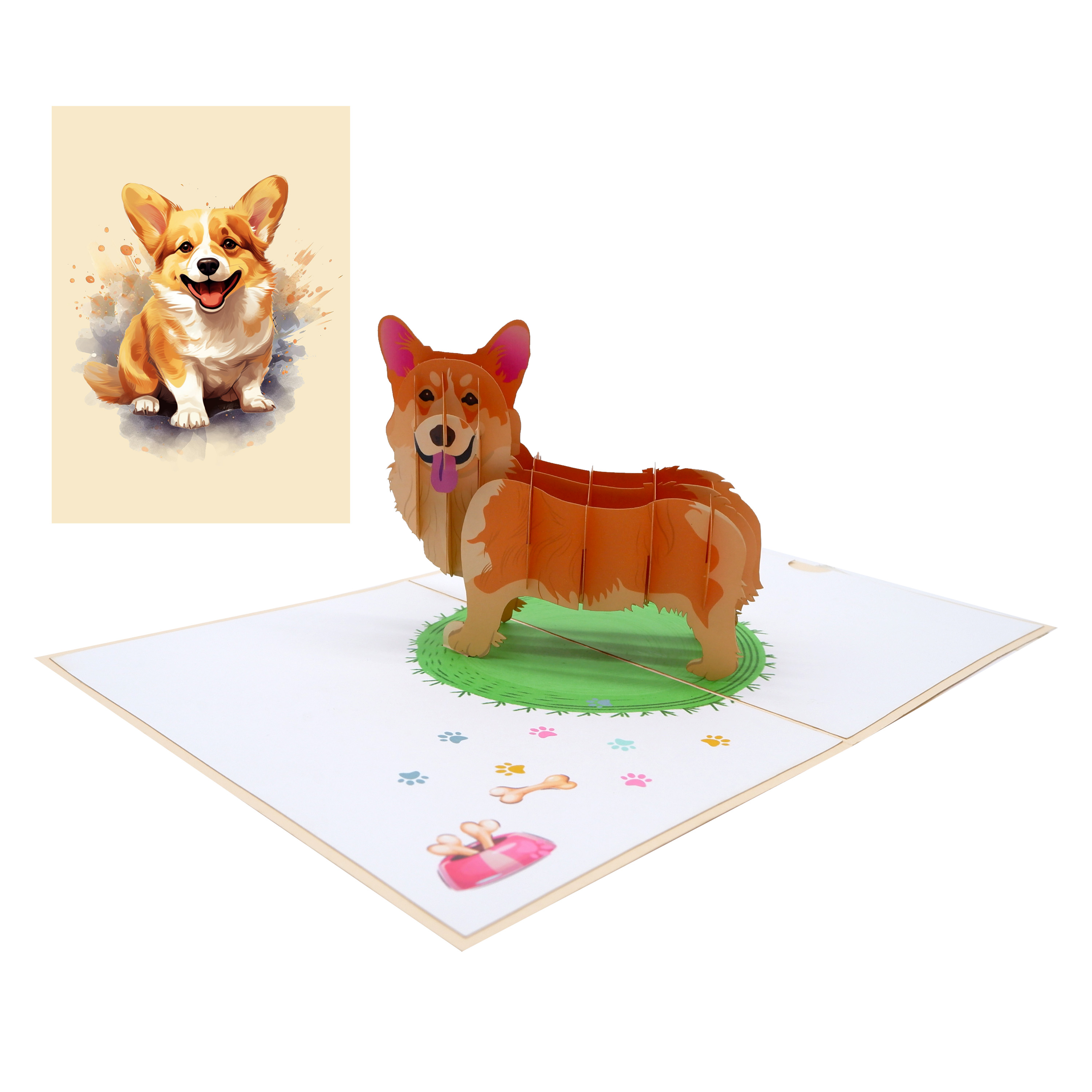 Corgy Pop Up Card