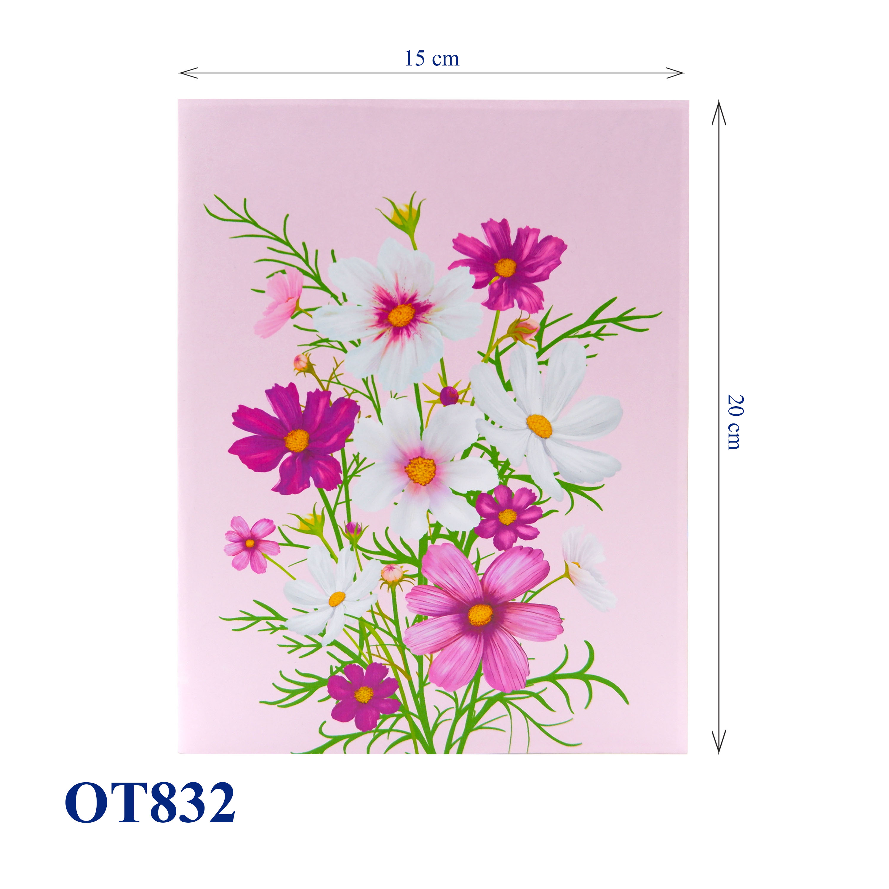 Cosmos Flowers Pop Up Card