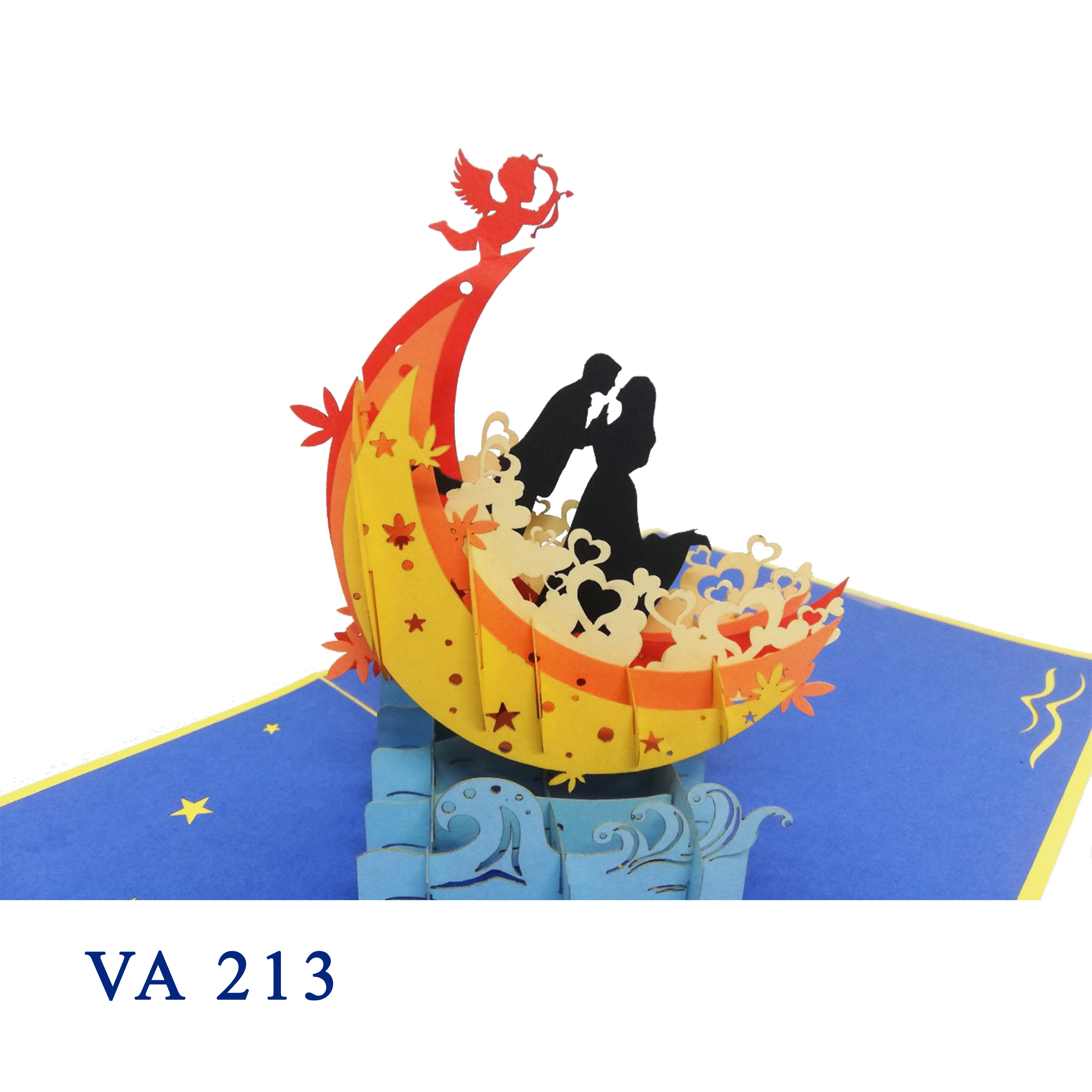 Lovely Couple On The Moon Boat