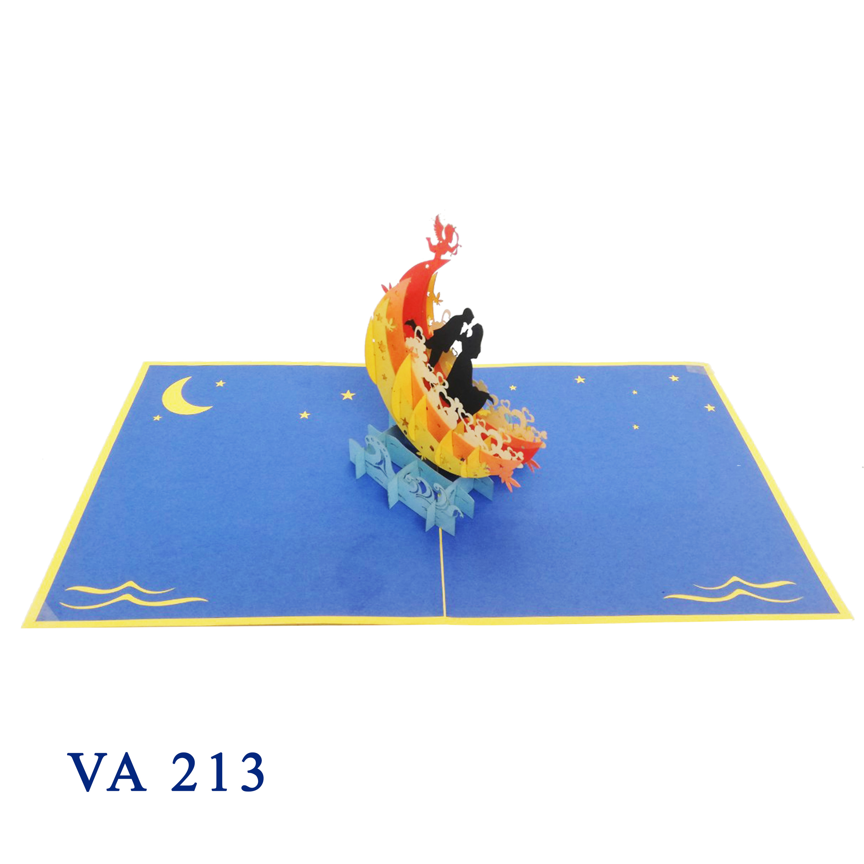 Lovely Couple On The Moon Boat