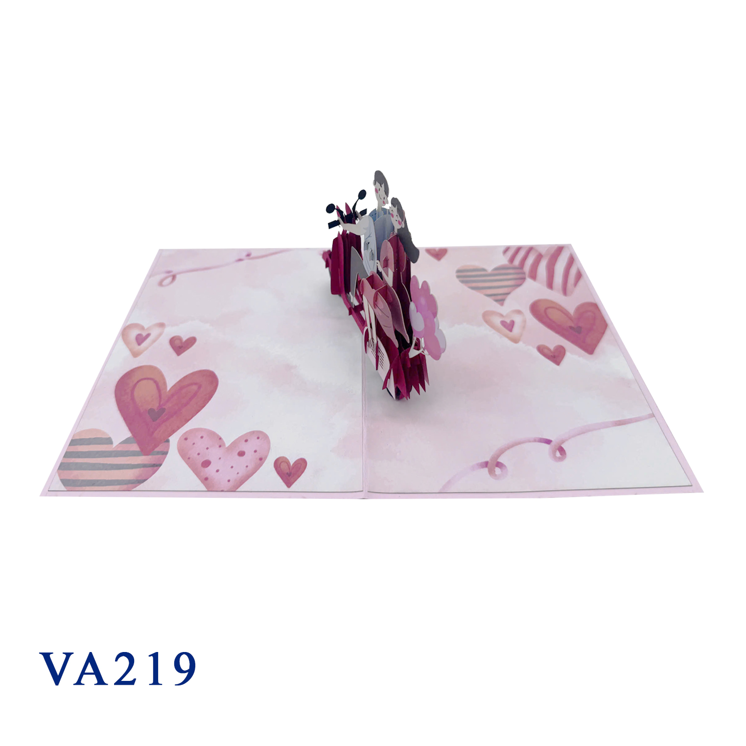Romantic Couple On Vespa 3D Pop Up Card