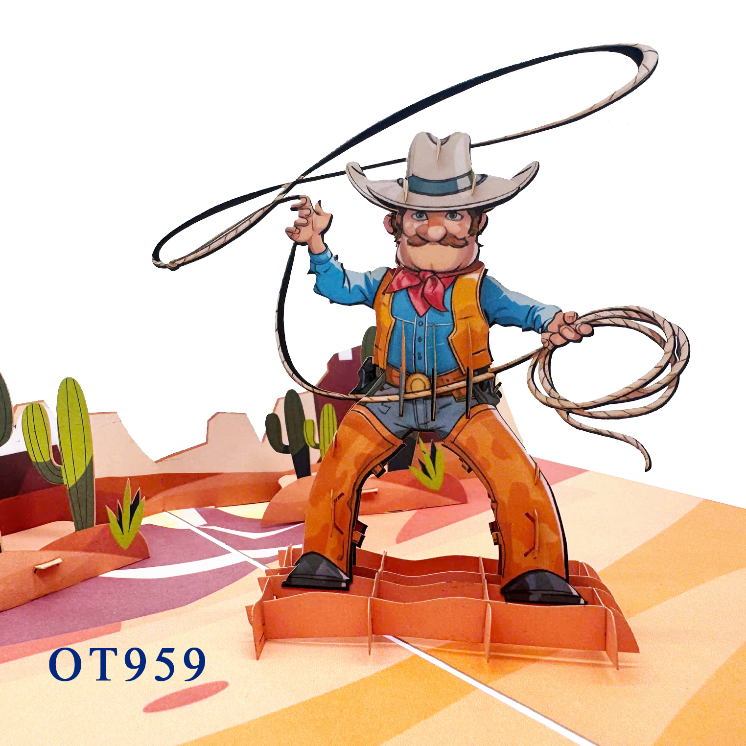 Cowboy 3D Pop Up Card
