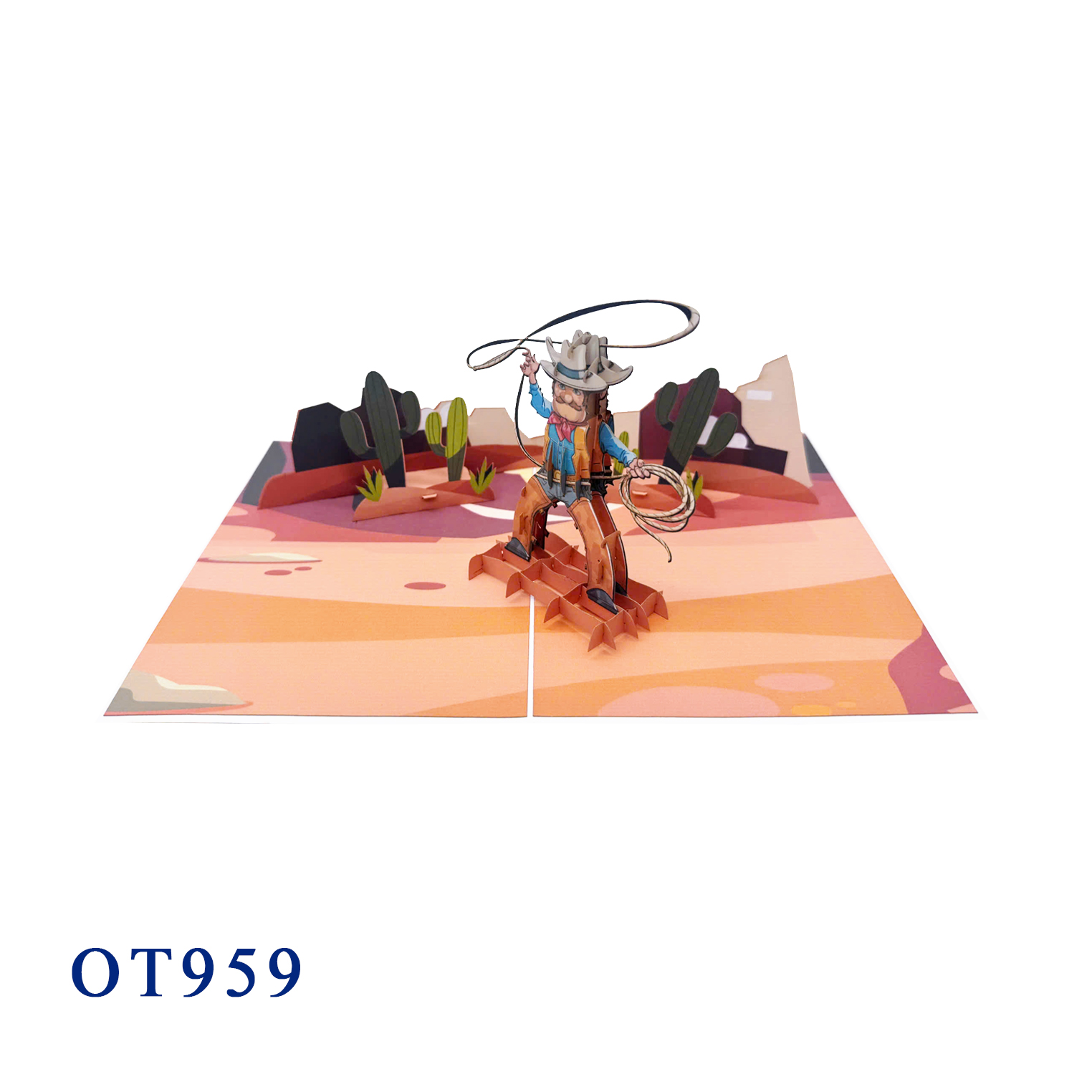Cowboy 3D Pop Up Card