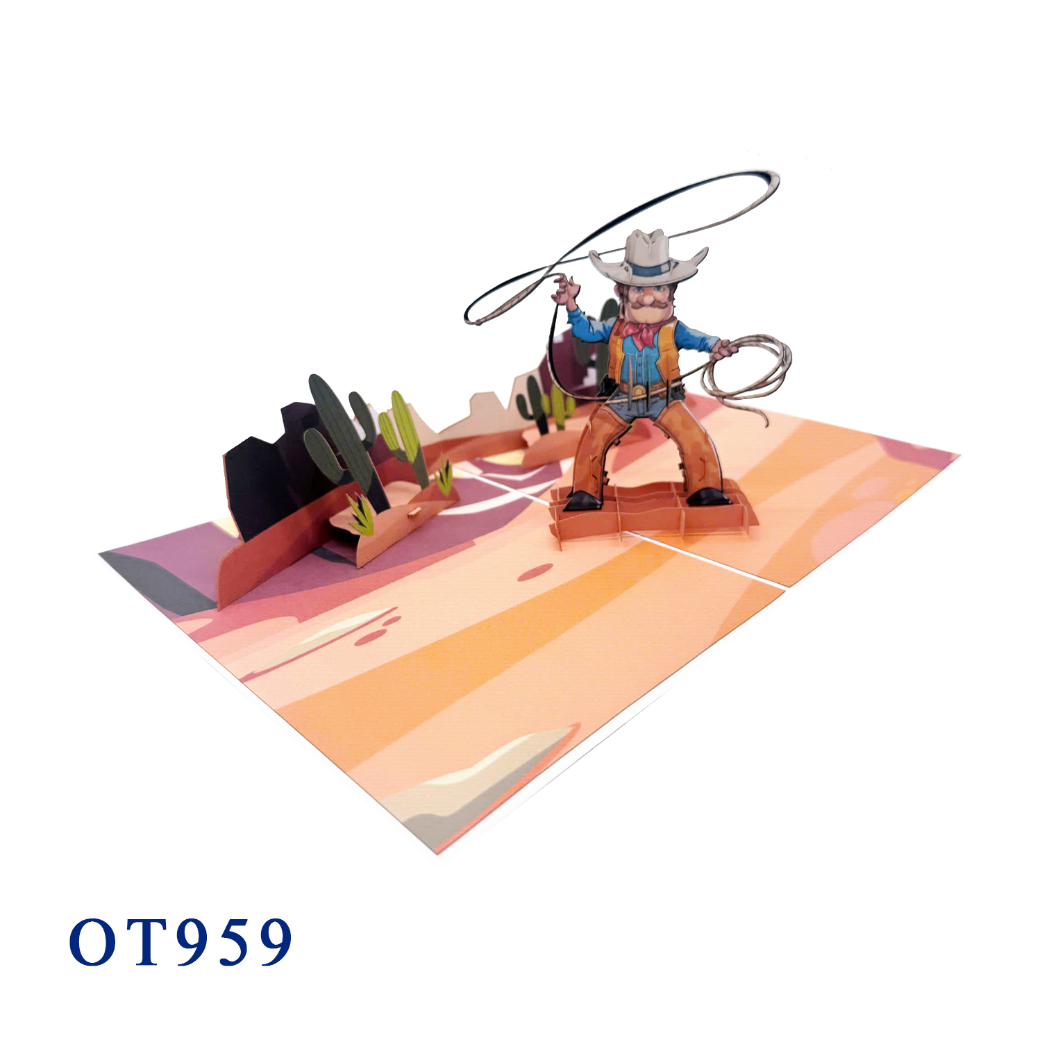 Cowboy 3D Pop Up Card