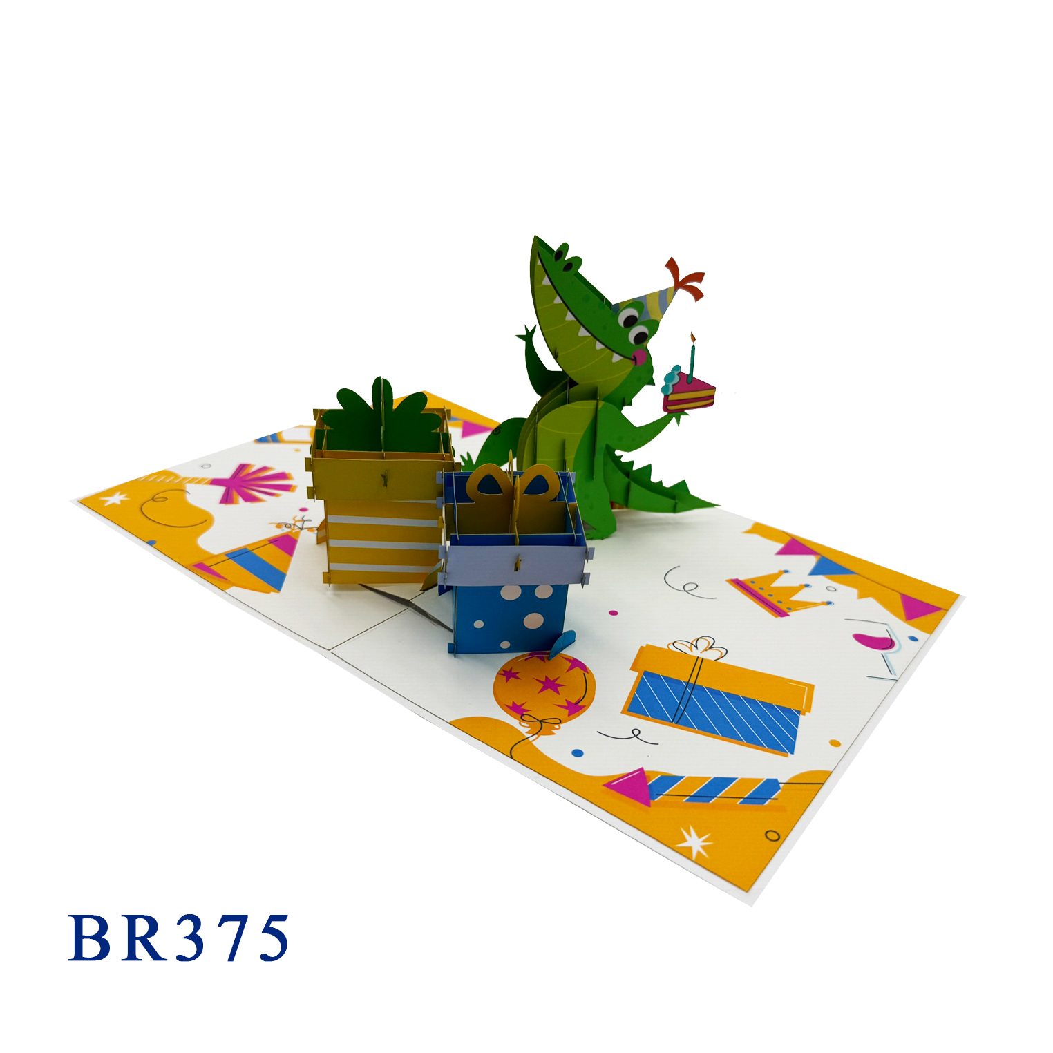 Crocodile Birthday Gifts Pop Up Card