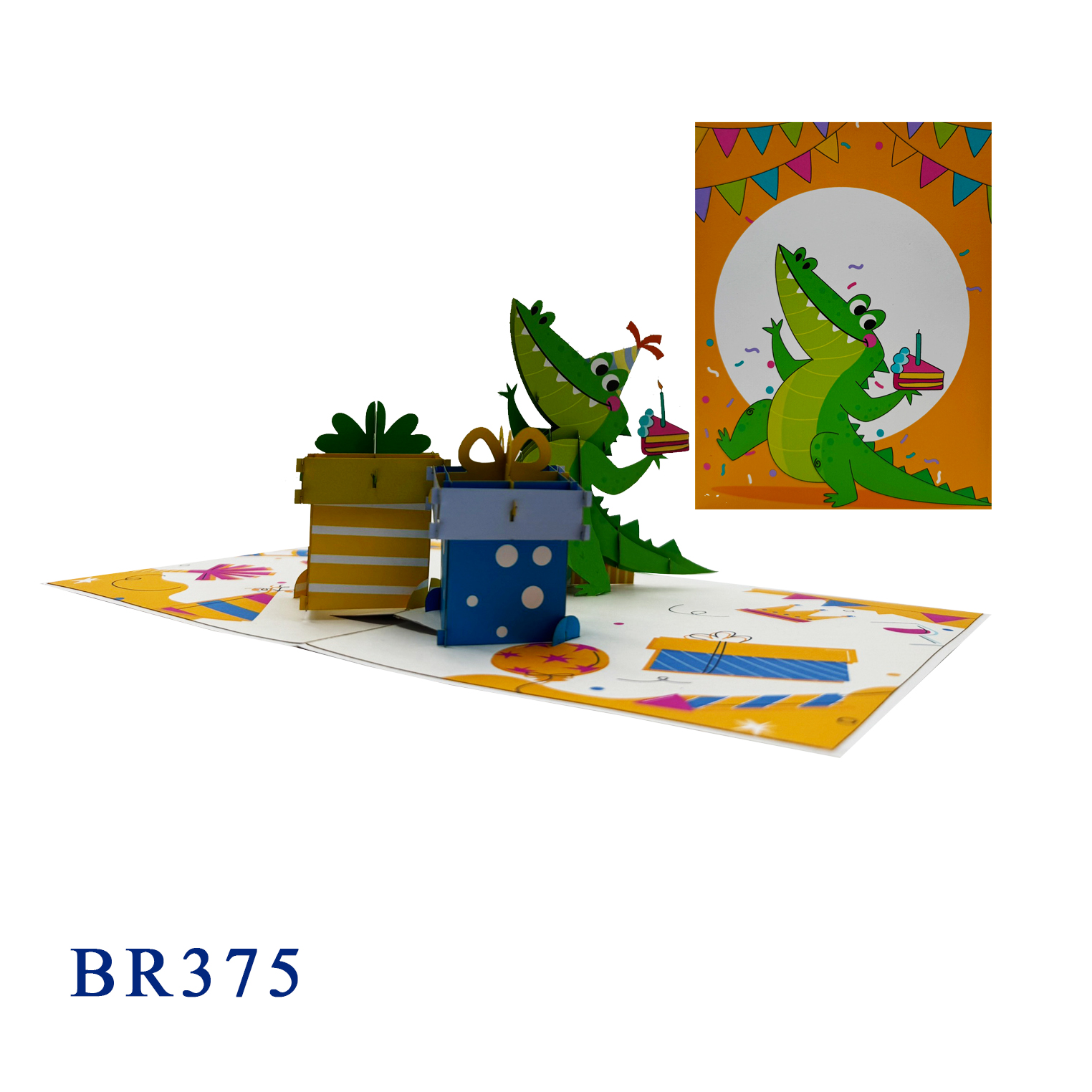 Crocodile Birthday Gifts Pop Up Card