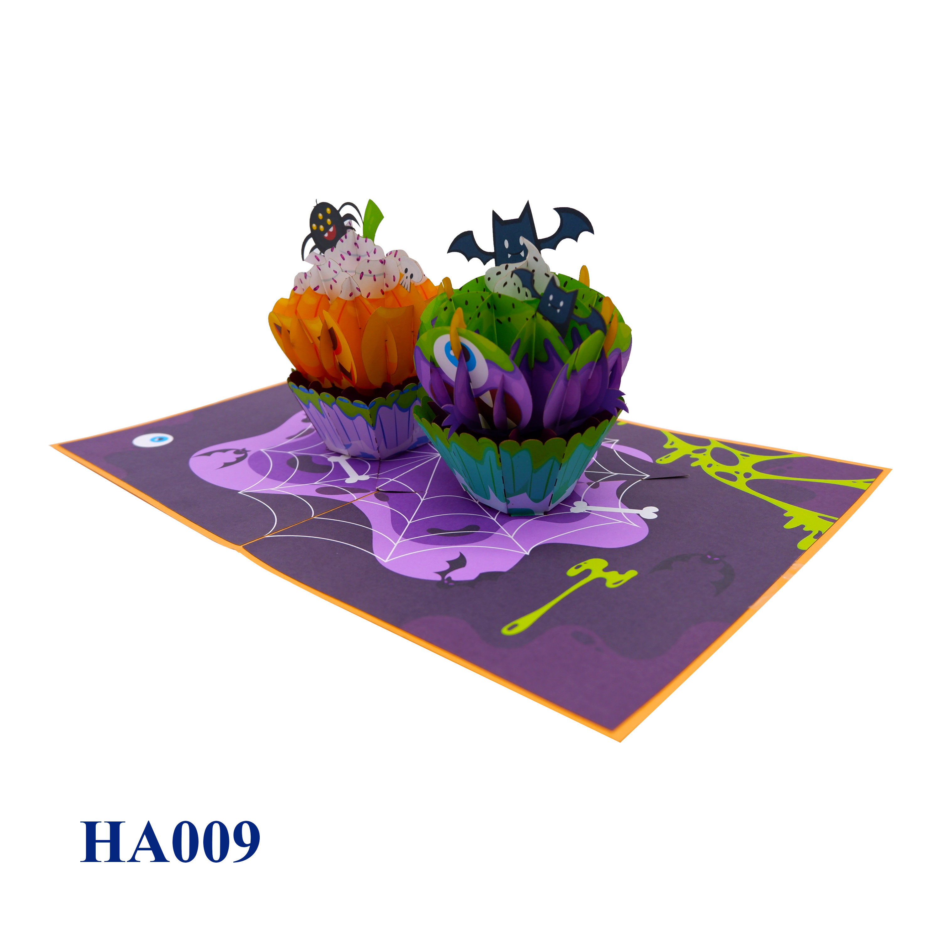 Cupcake Halloween Pop Up Card