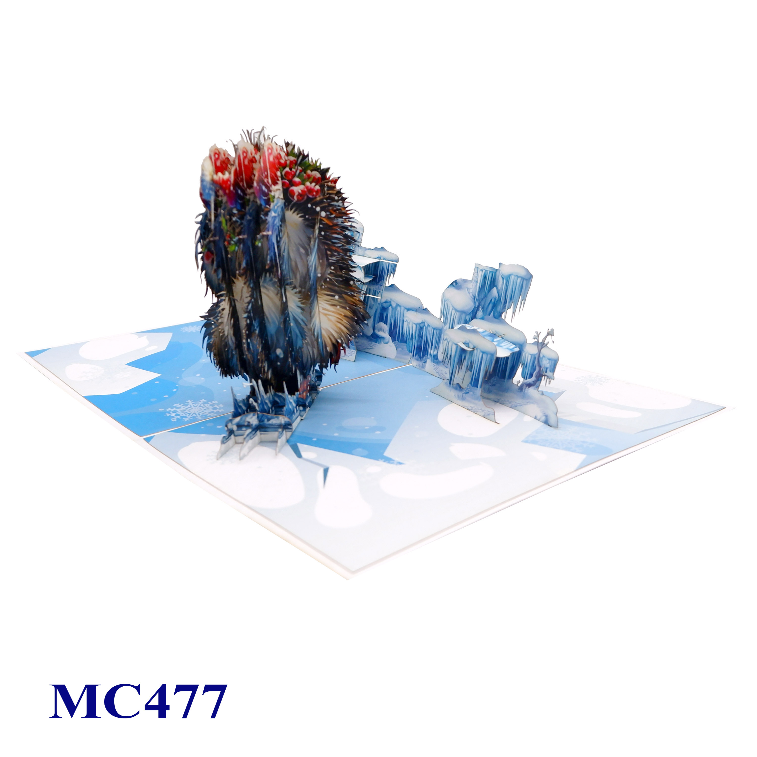 Cute Penguin Christmas Pop-Up Card