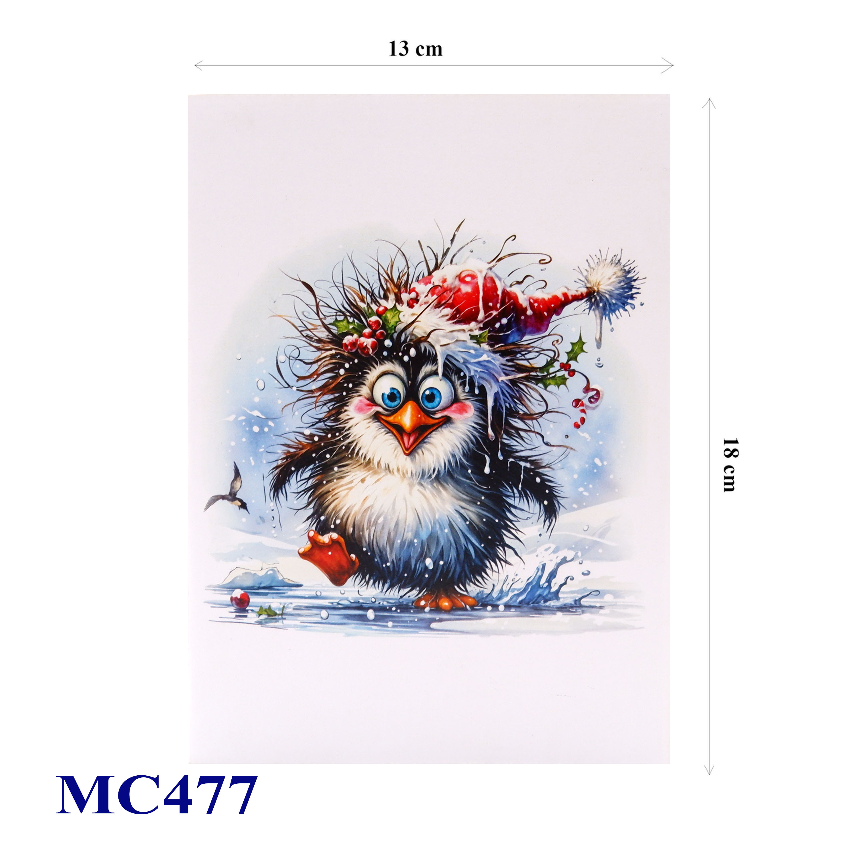 Cute Penguin Christmas Pop-Up Card