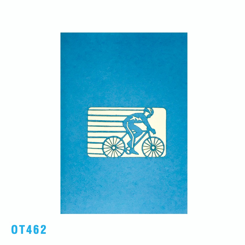 Bike Racing Athletes Pop Up Card