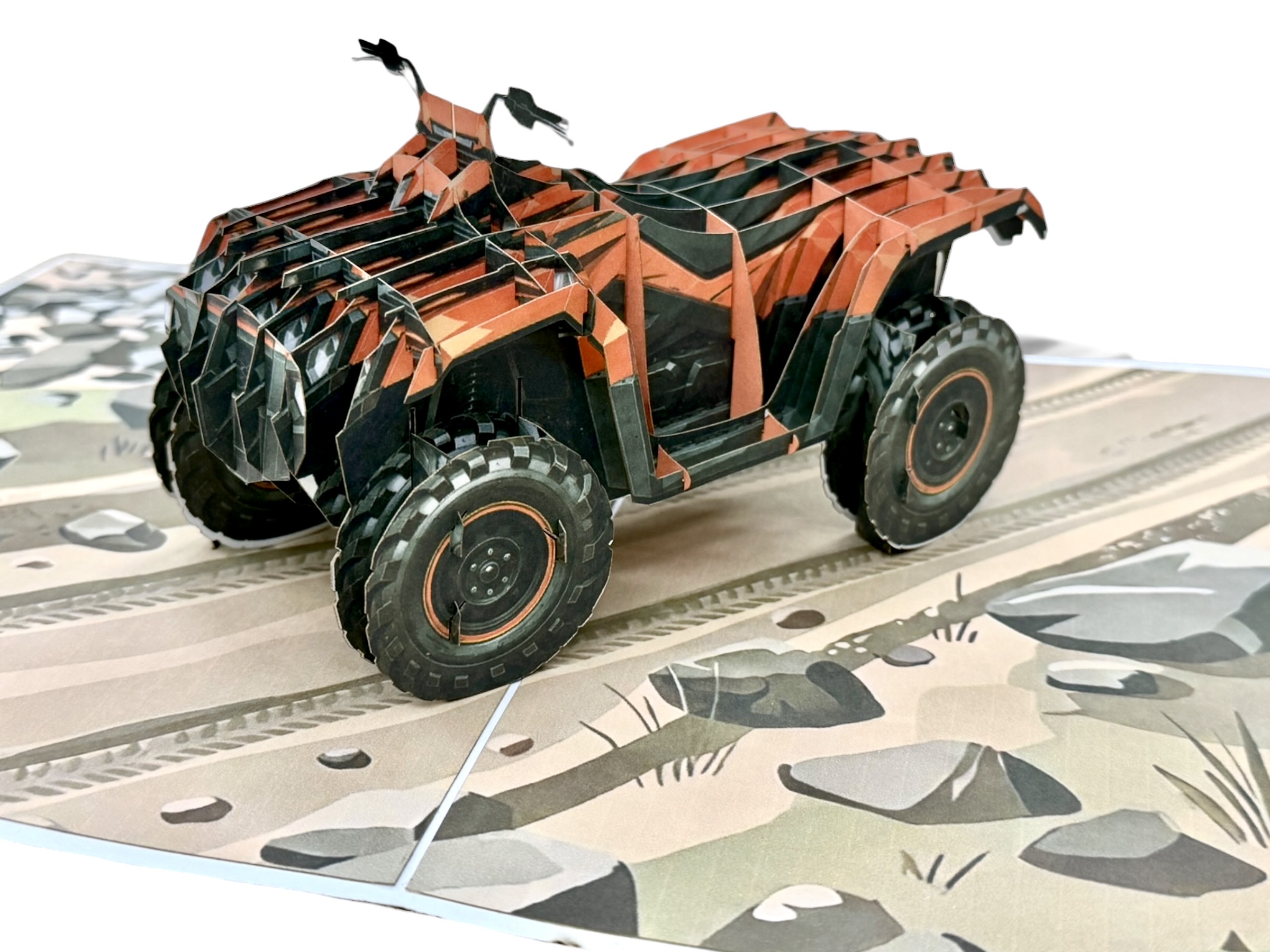 3D Pop Up ATV Birthday Card – Off Road Adventure