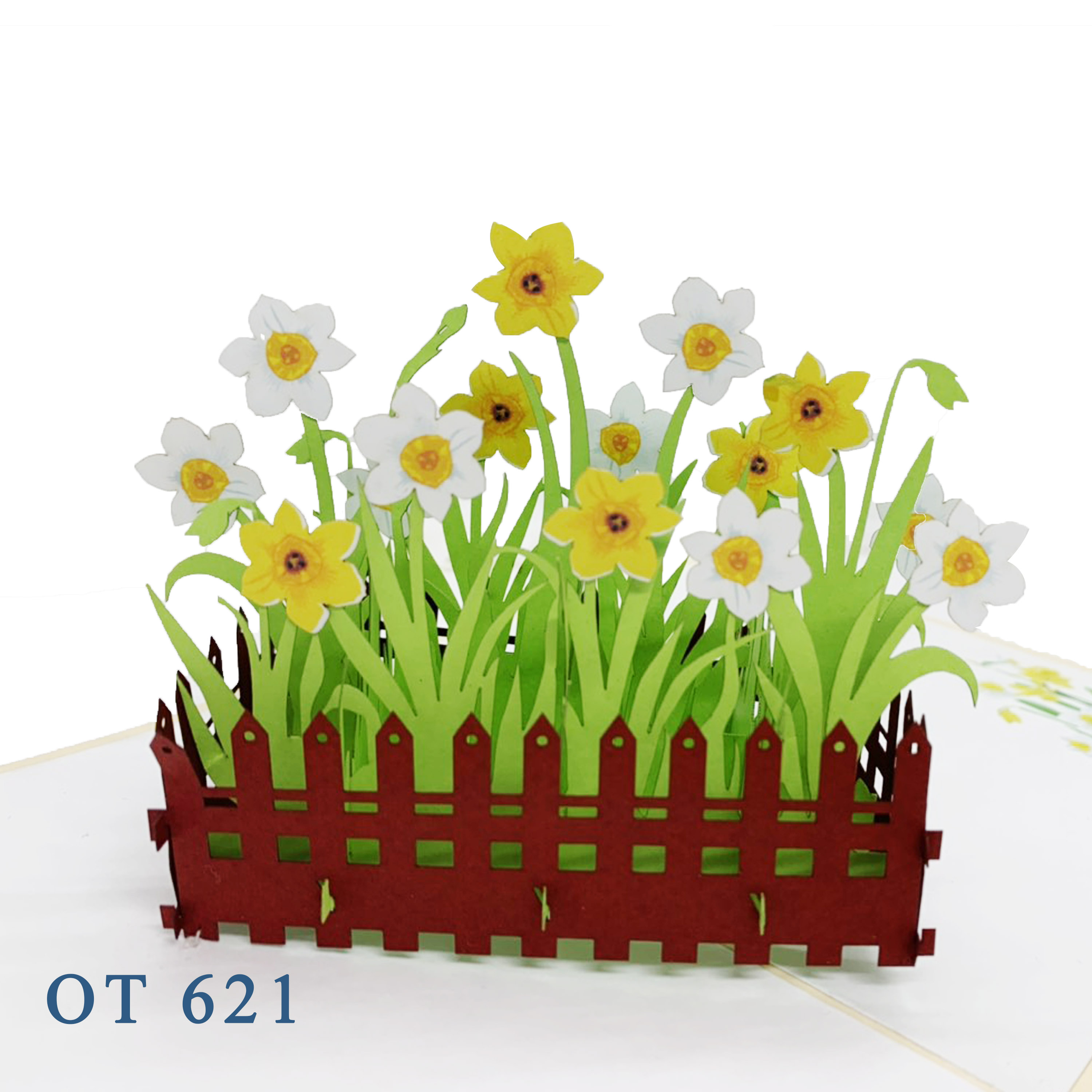 Daffodils Garden Pop Up Card