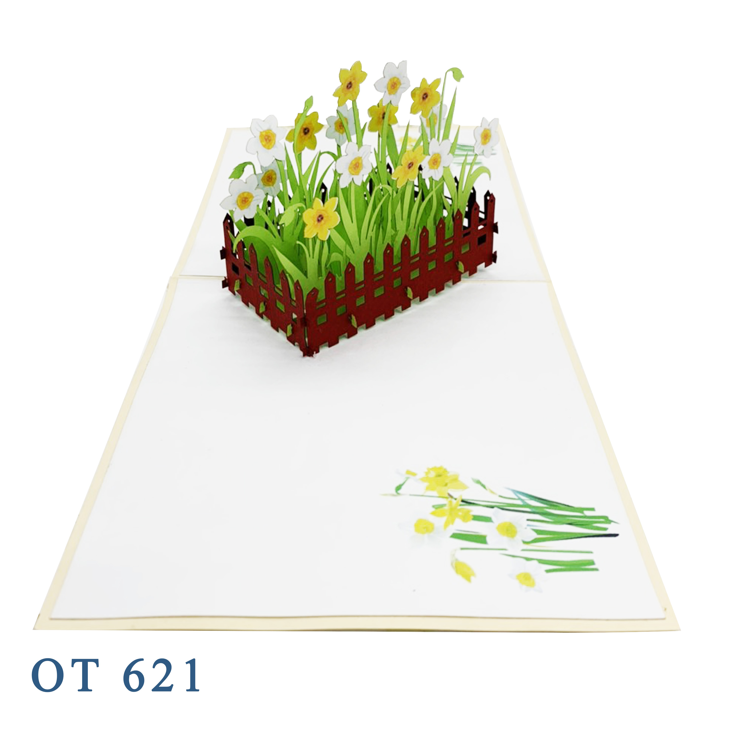 Daffodils Garden Pop Up Card