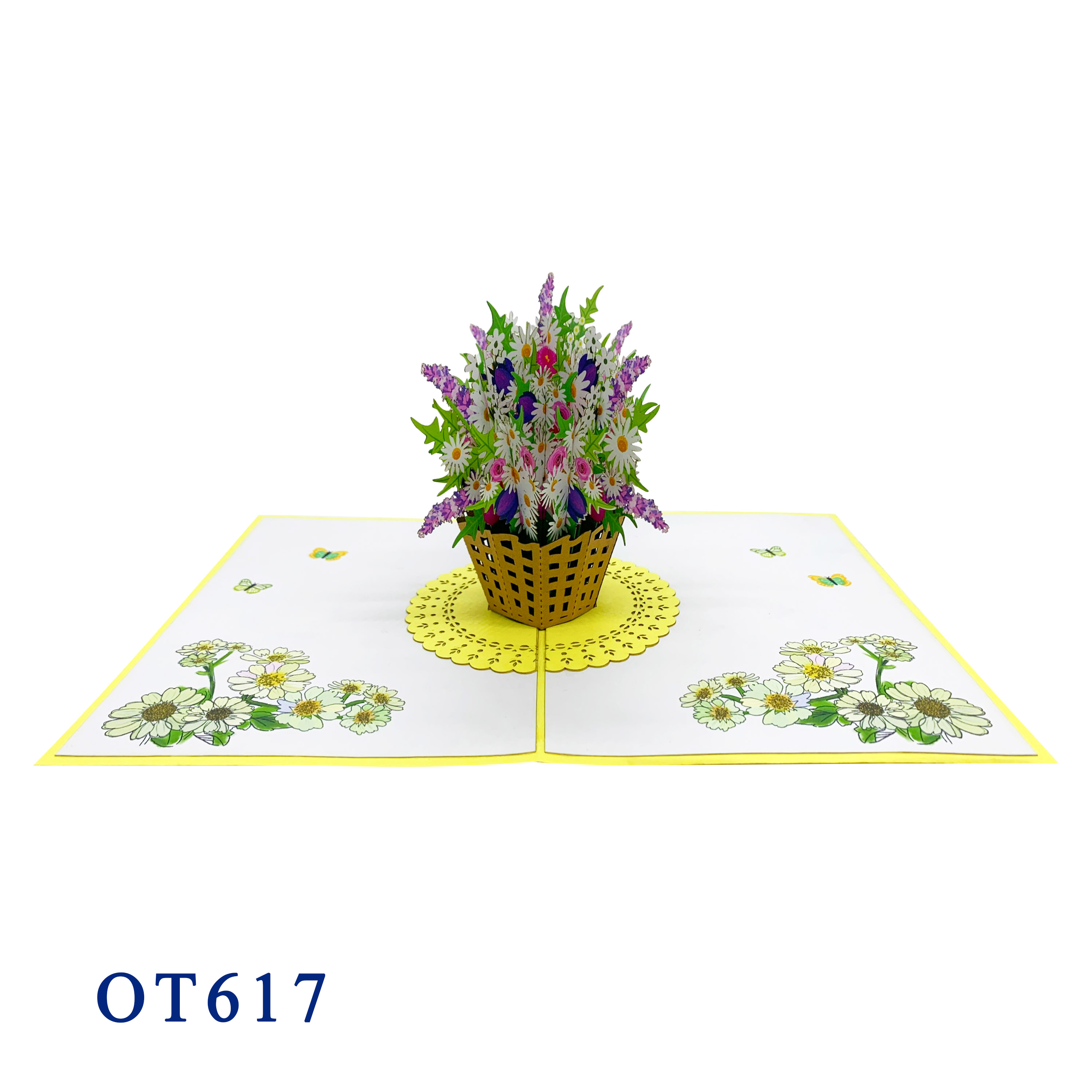 Daisy Basket Pop Up Card