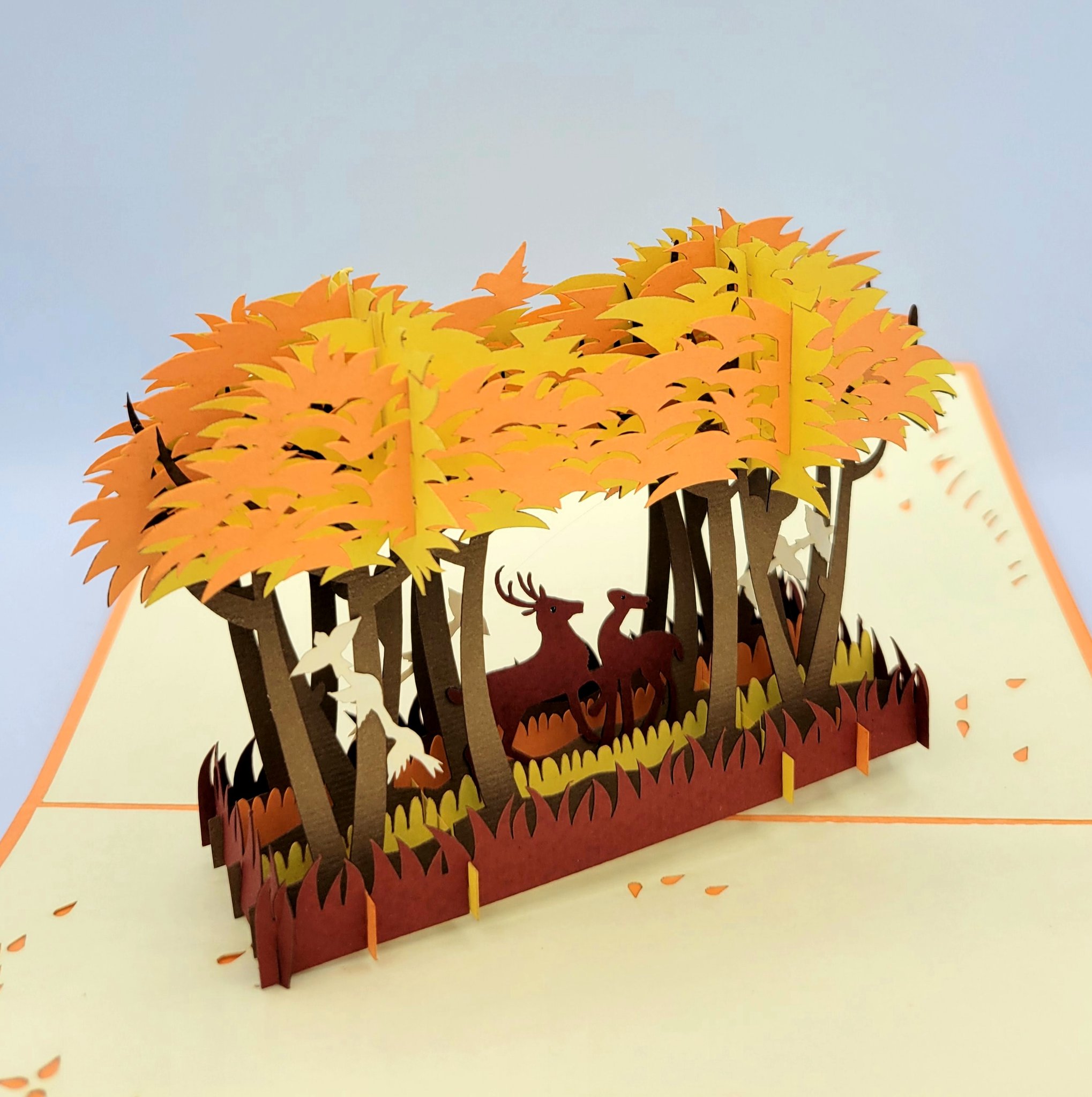 Reindeer In The Jungle Pop Up Card