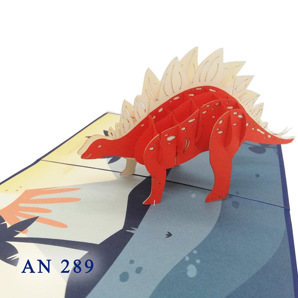 Stegosaurus Dinosaur 3D Pop Up Card