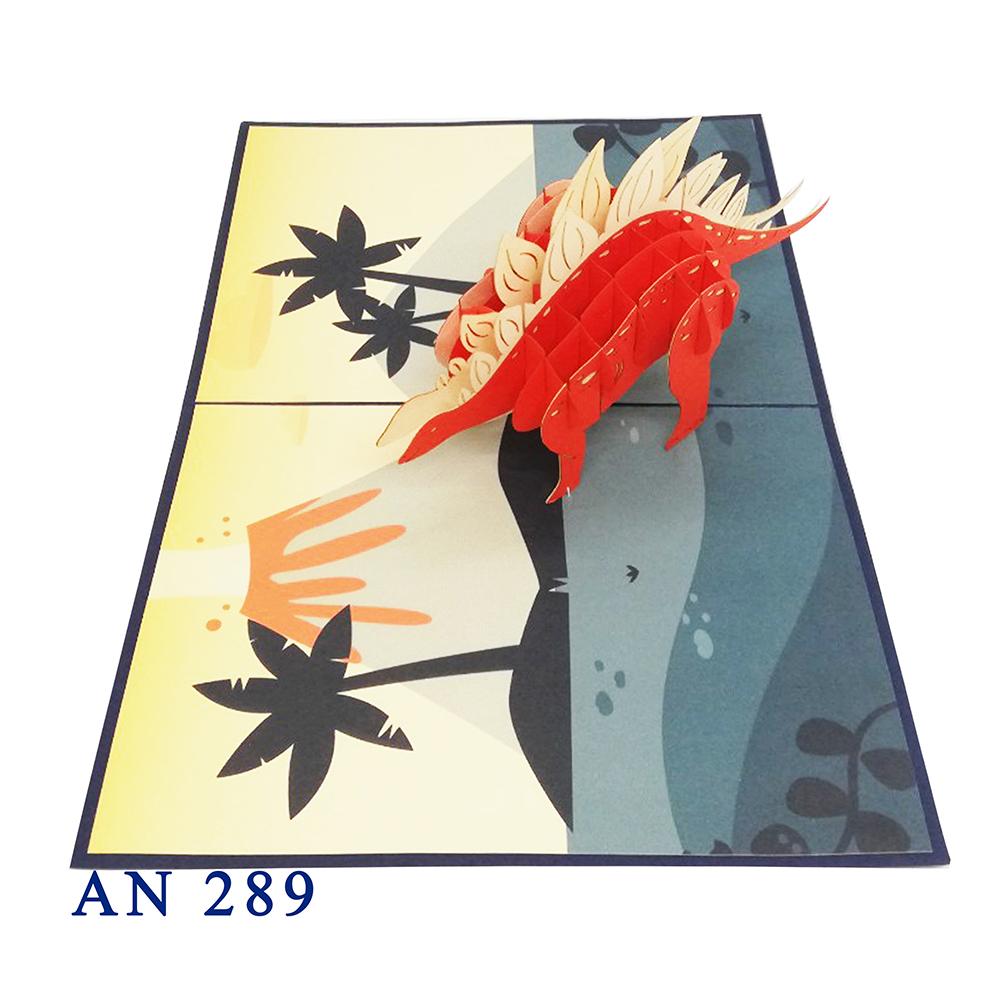 Stegosaurus Dinosaur 3D Pop Up Card
