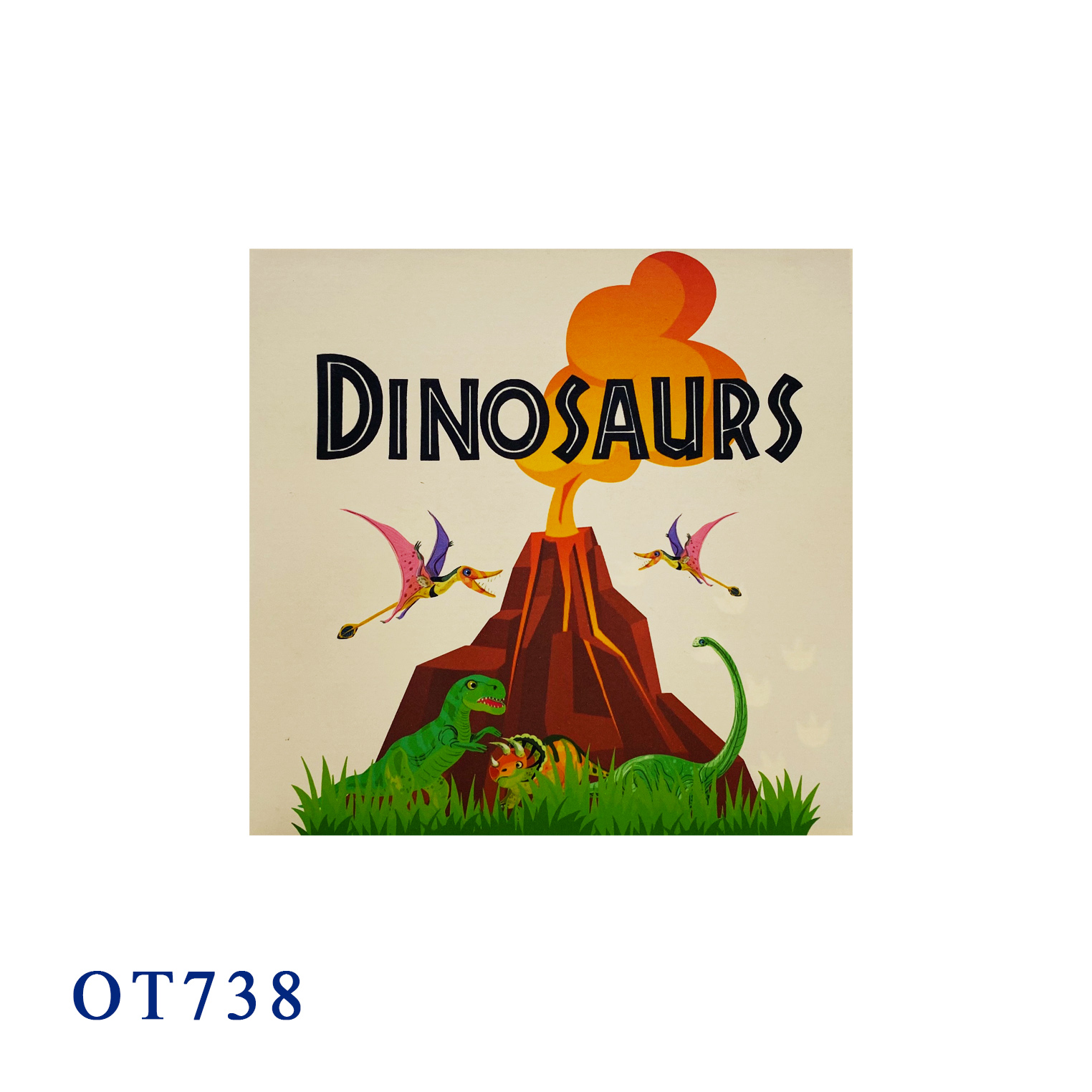 Dinosaurus Volcano Pop Up Card