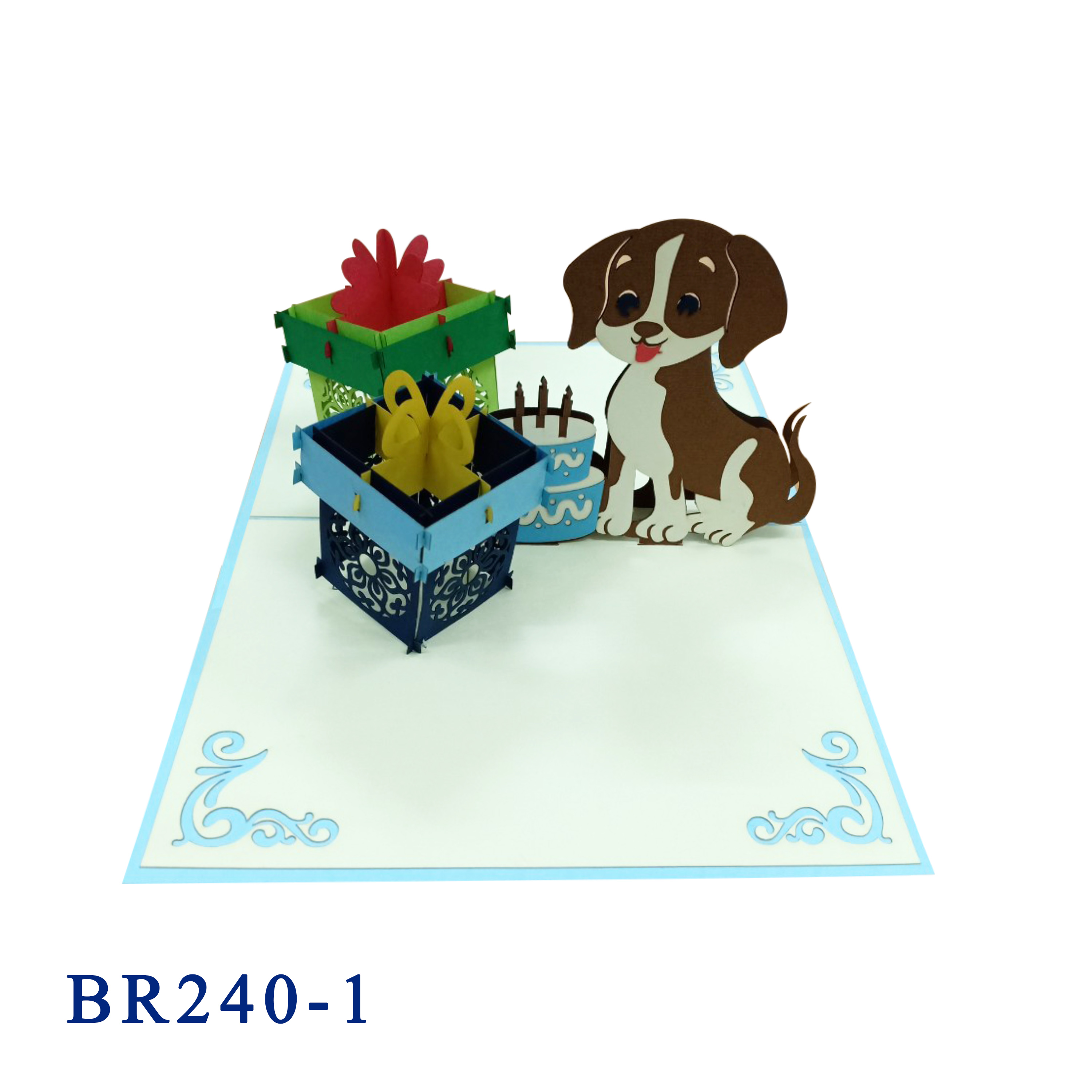 Birthday Beagle Dog Pop Up Card