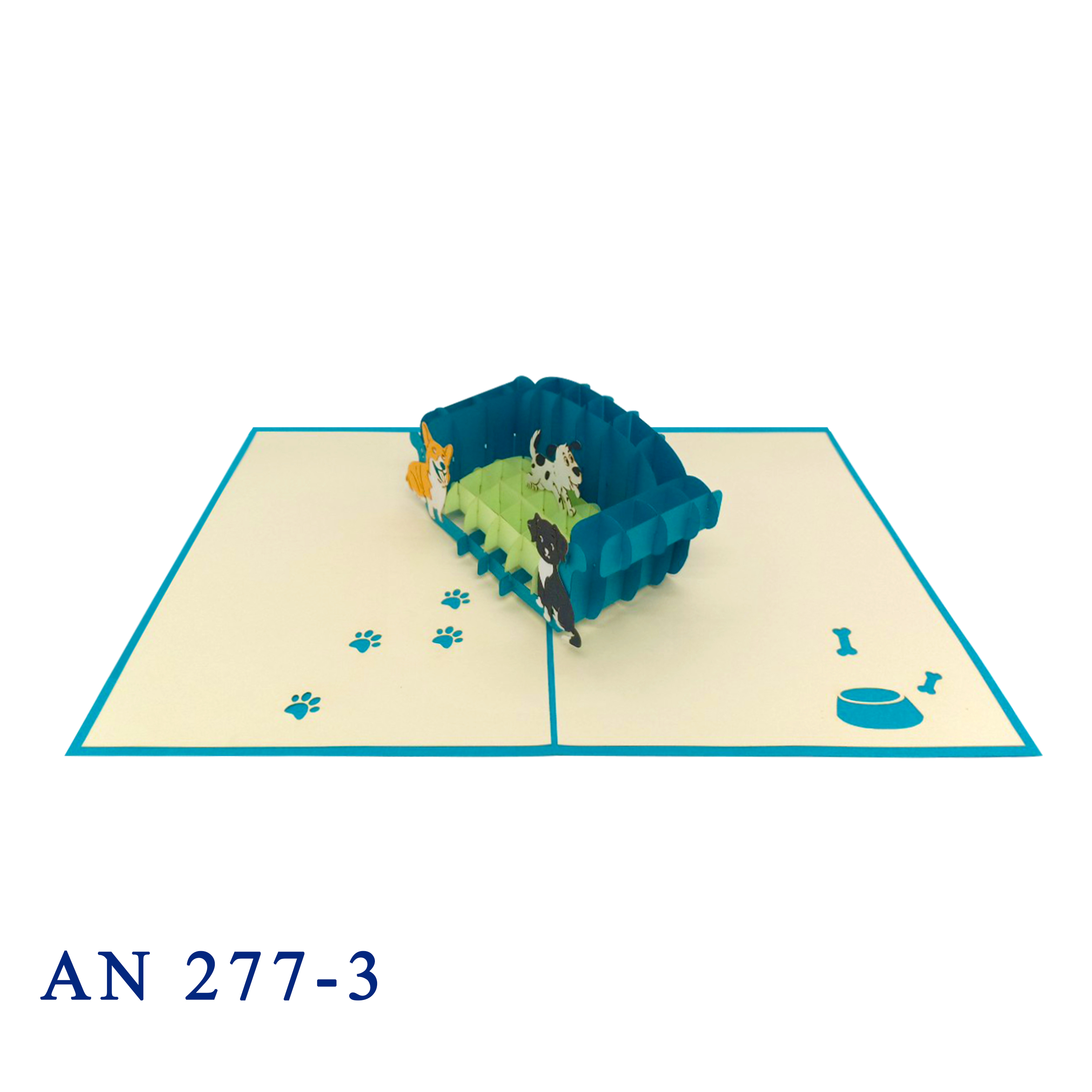 Dogs On Sofa Pop Up Card