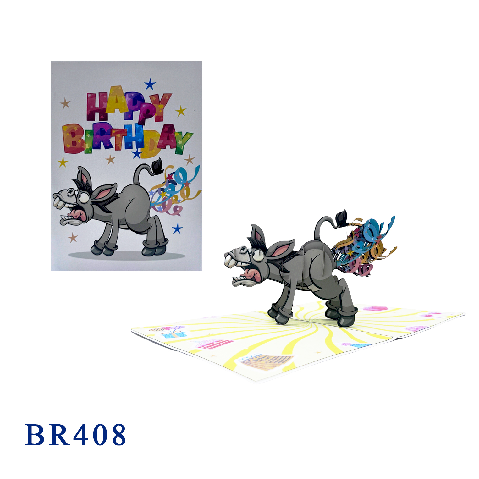 Donkey Birthday Pop-Up Card