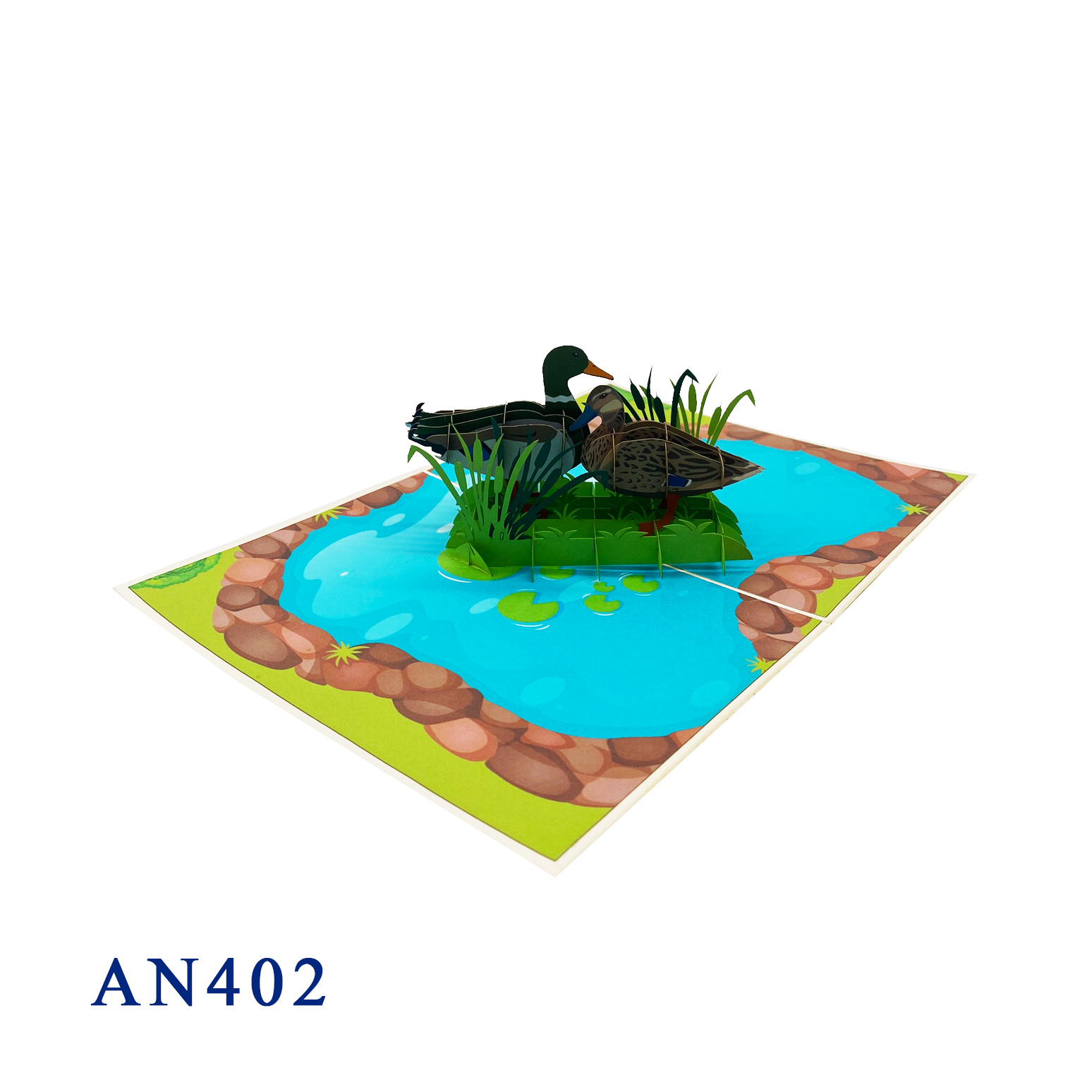 Mallard Ducks Pop Up Card