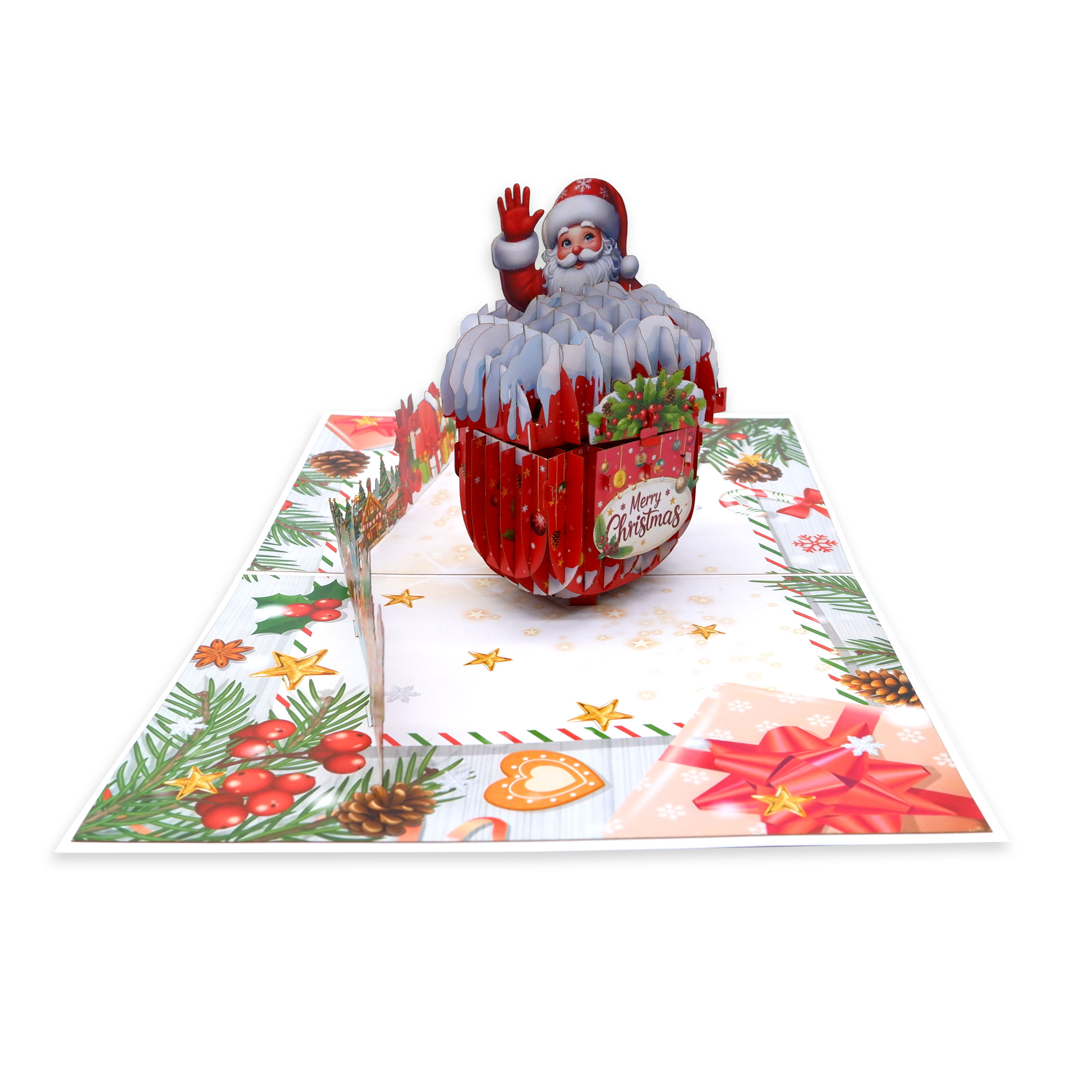 3D Christmas Santa Pop Up Card