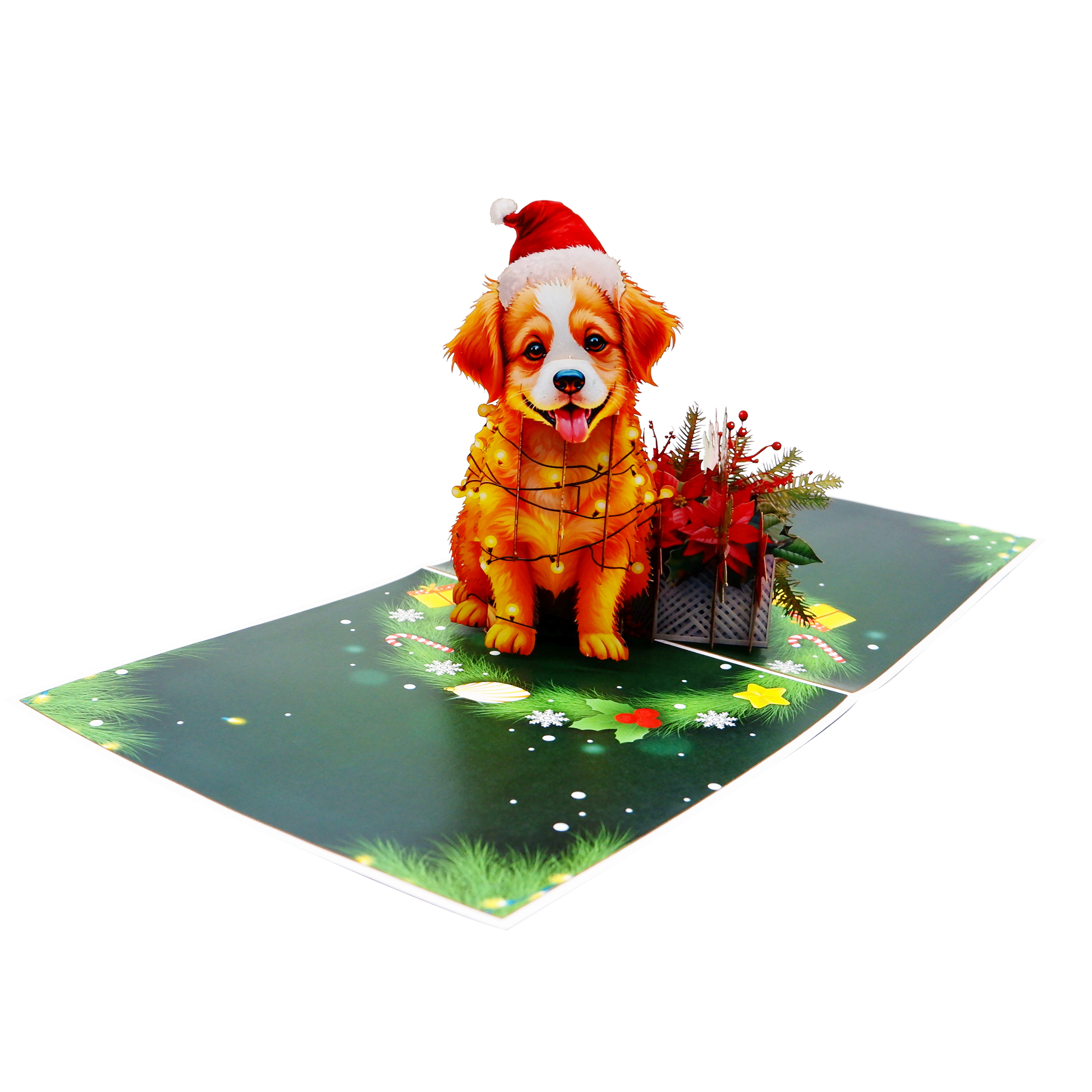 3D Pop Up Christmas Dog Card