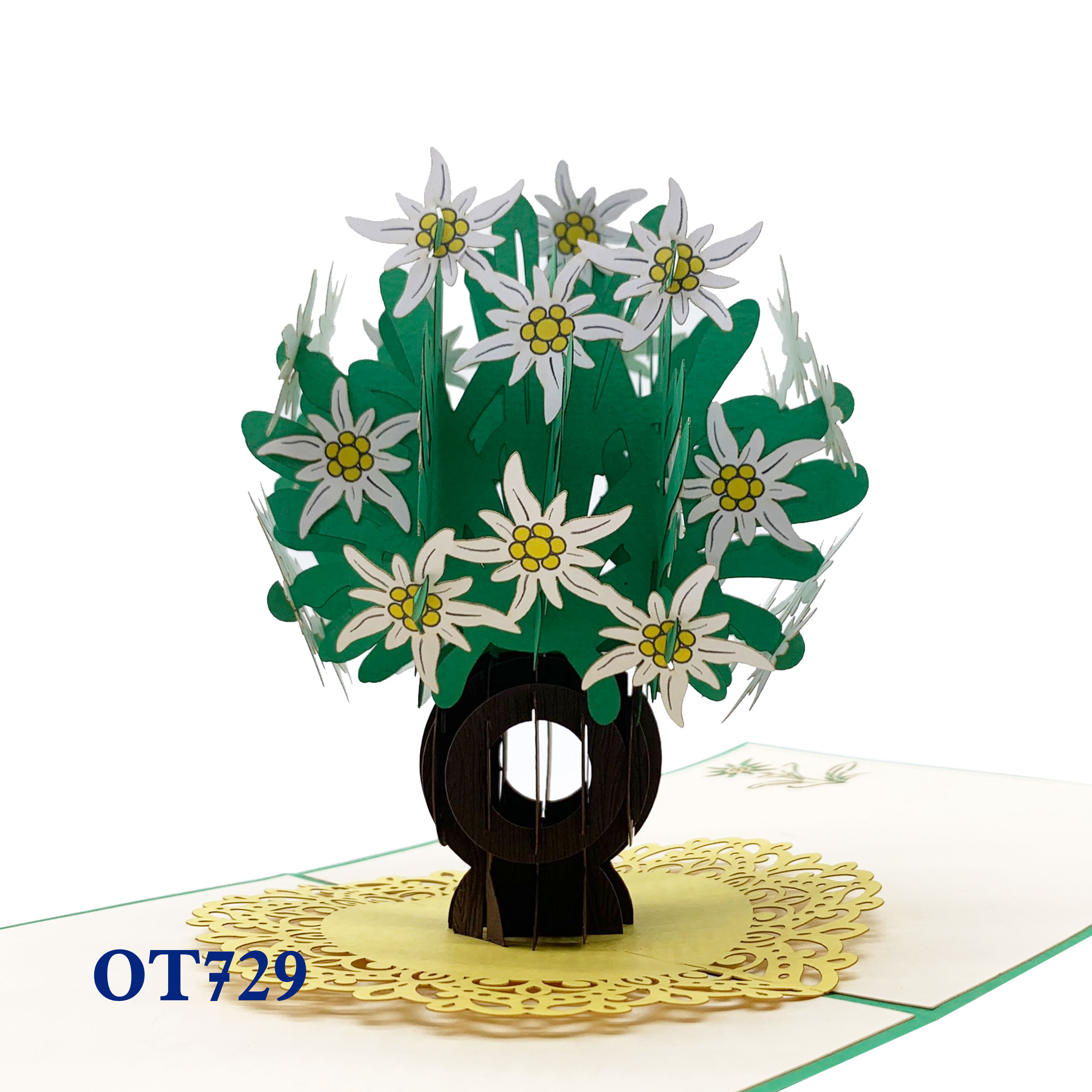 Edelweiss Pot Pop Up Card