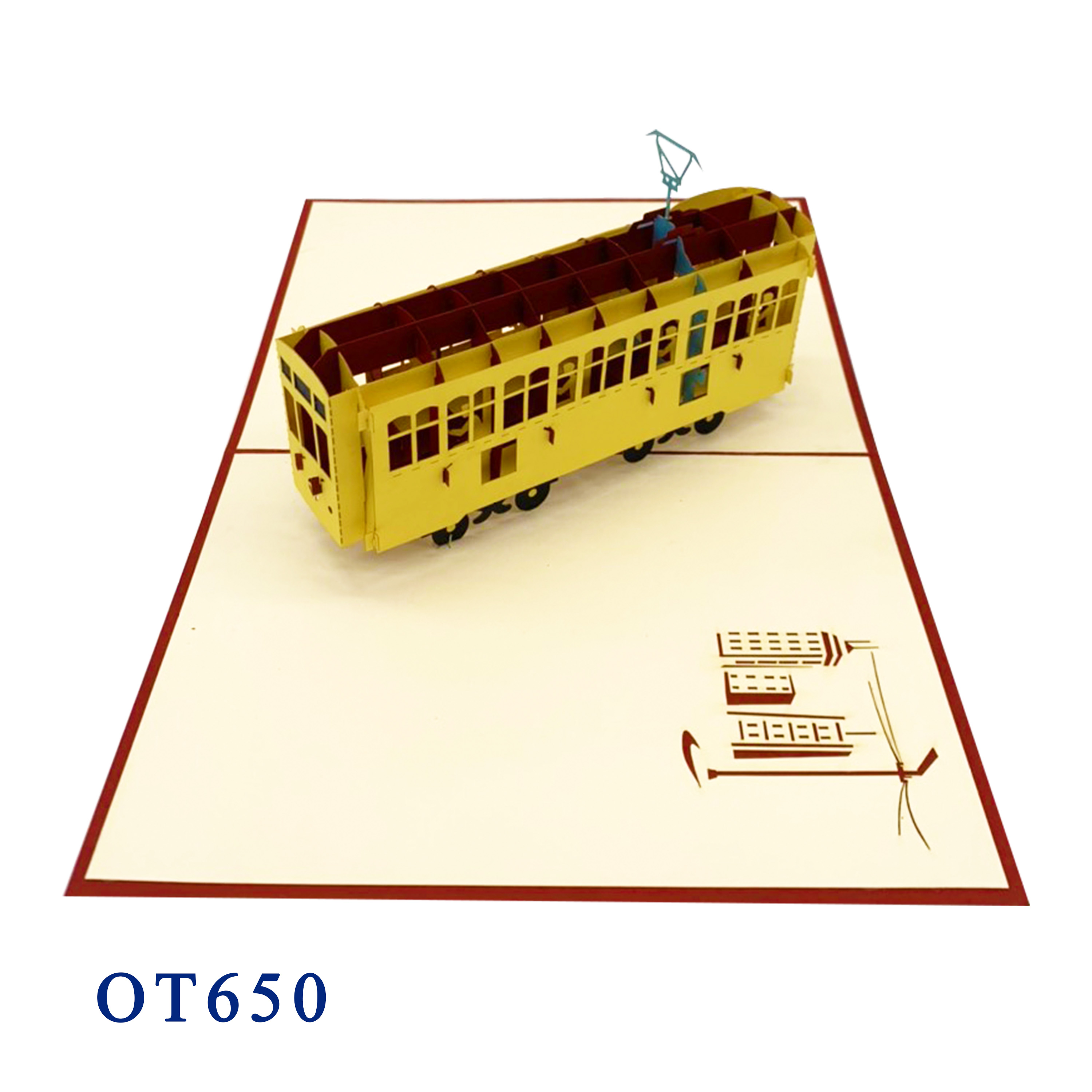 Electric Bus Pop Up Card