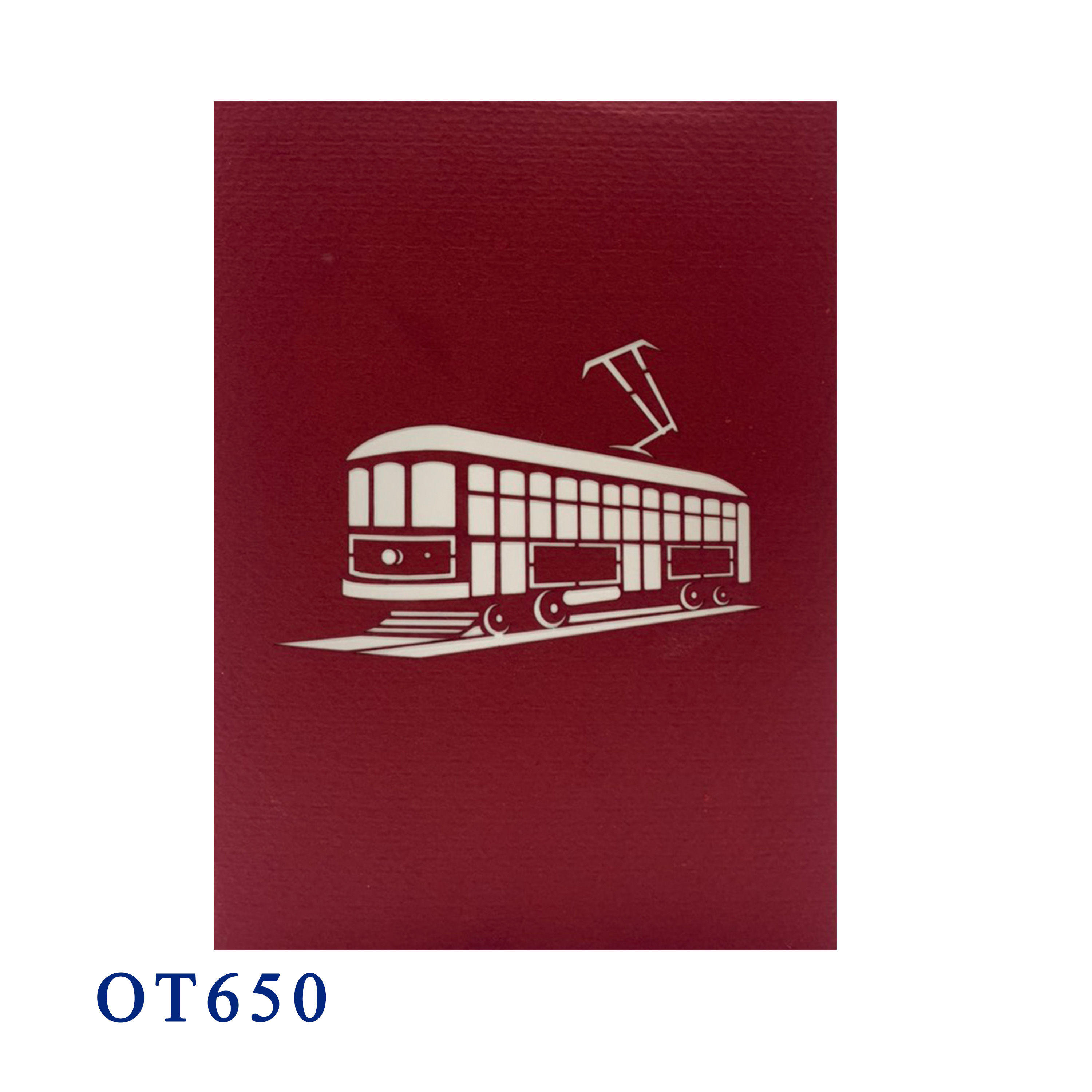 Electric Bus Pop Up Card