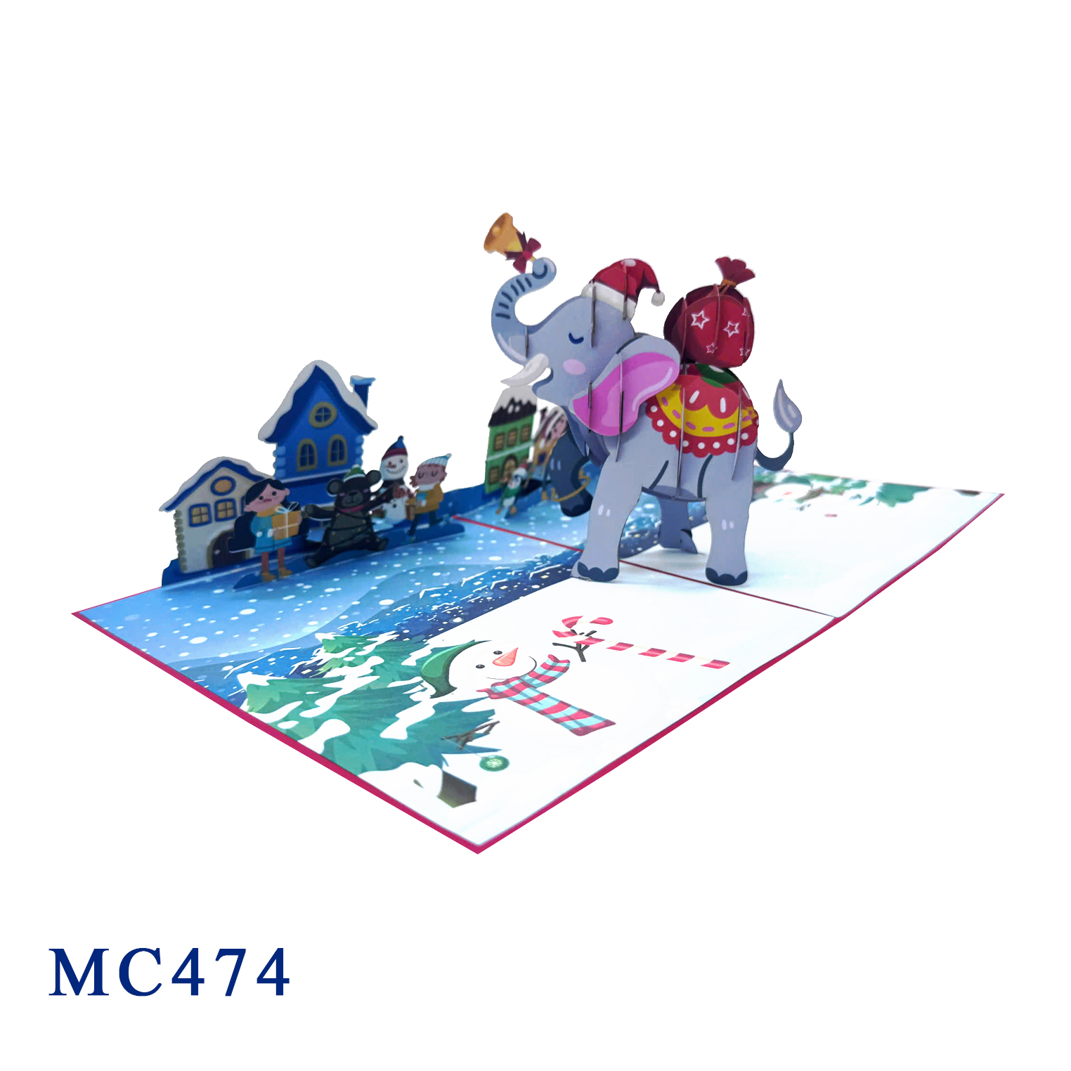 Christmas Elephant Pop-Up Card