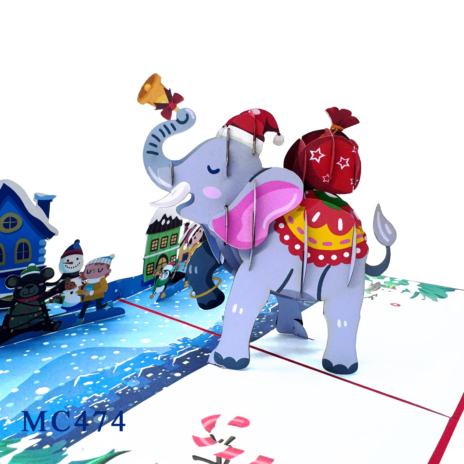 Christmas Elephant Pop-Up Card