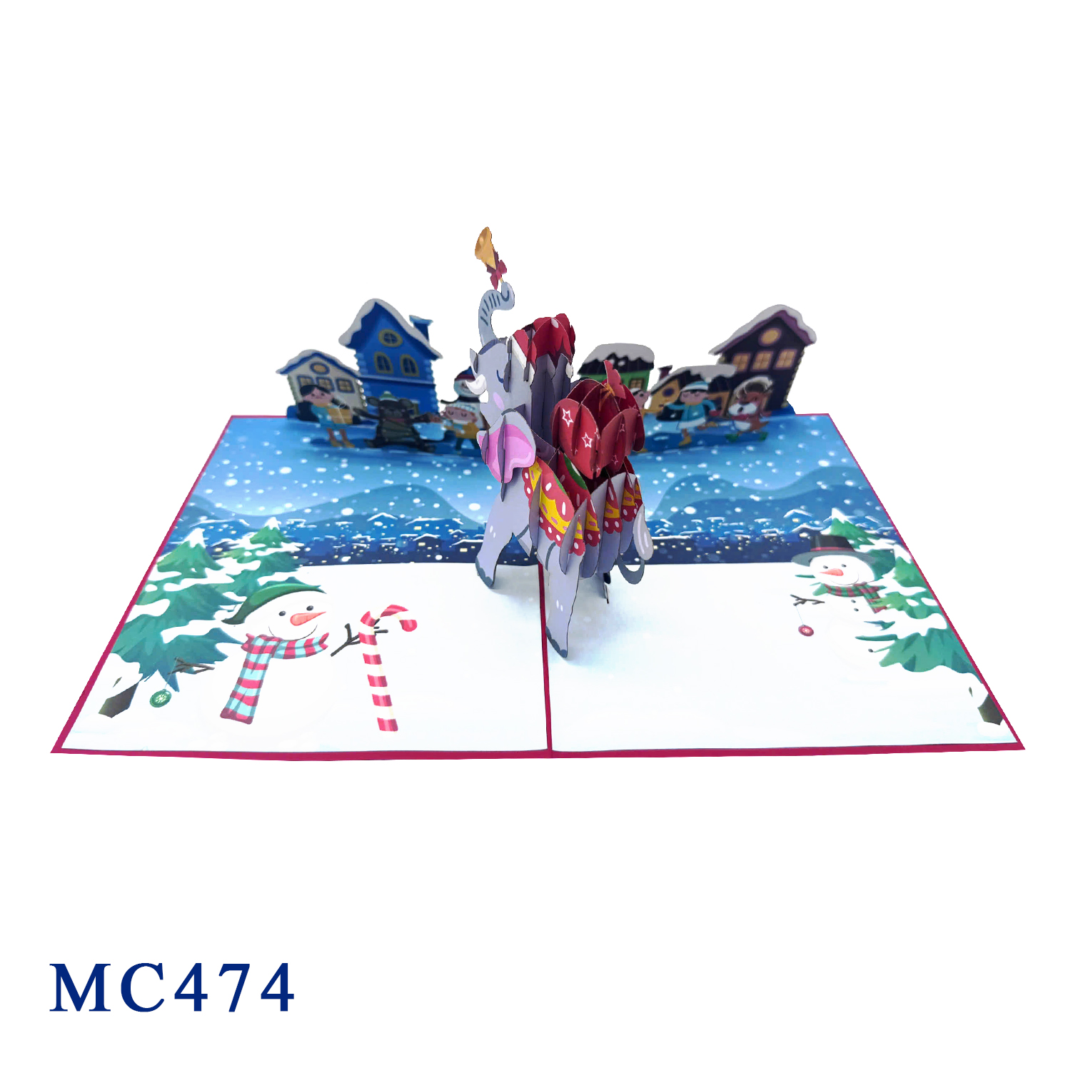 Christmas Elephant Pop-Up Card