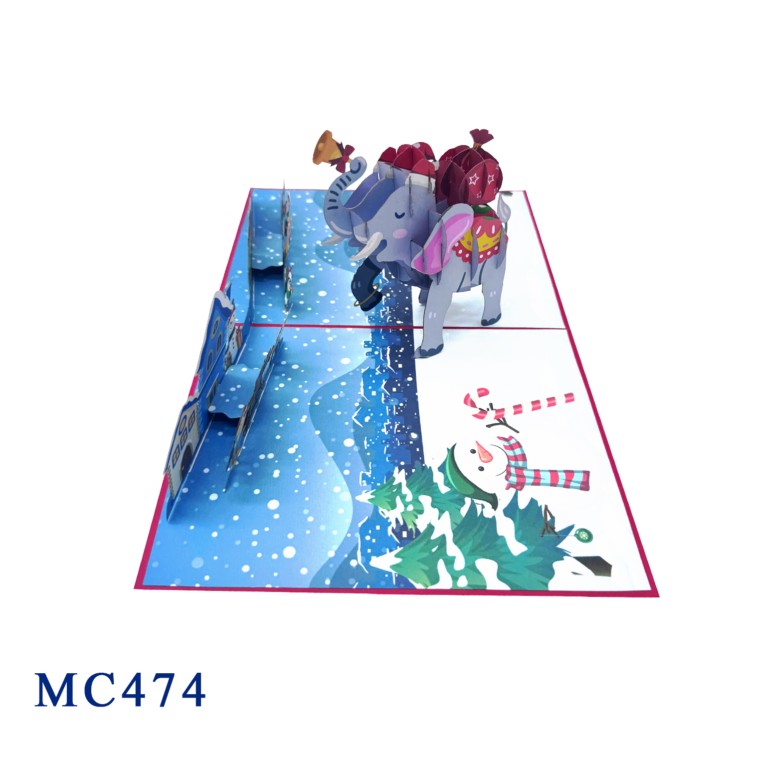 Christmas Elephant Pop-Up Card