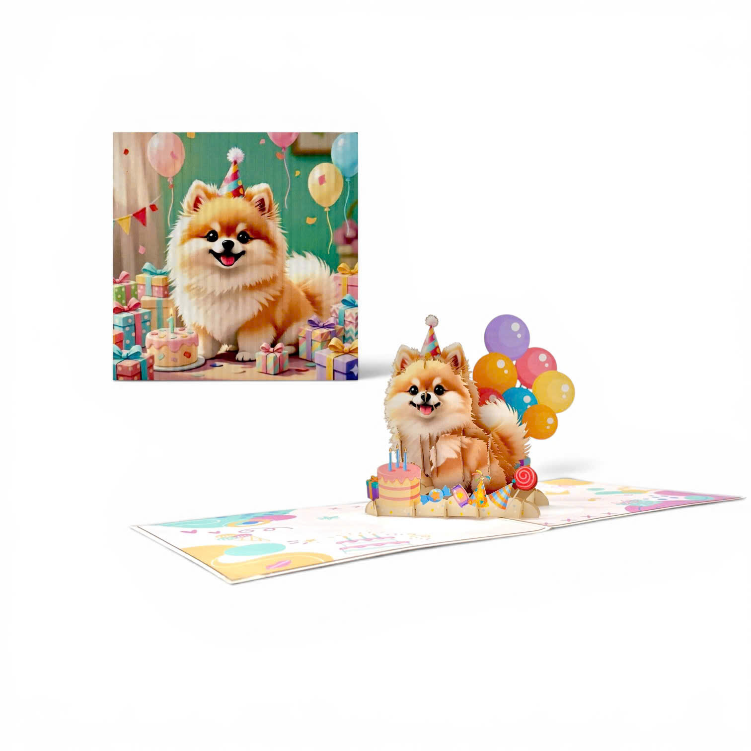 Birthday Puppy Pop-Up Card – Cute 3D Greeting Card for Dog Lovers