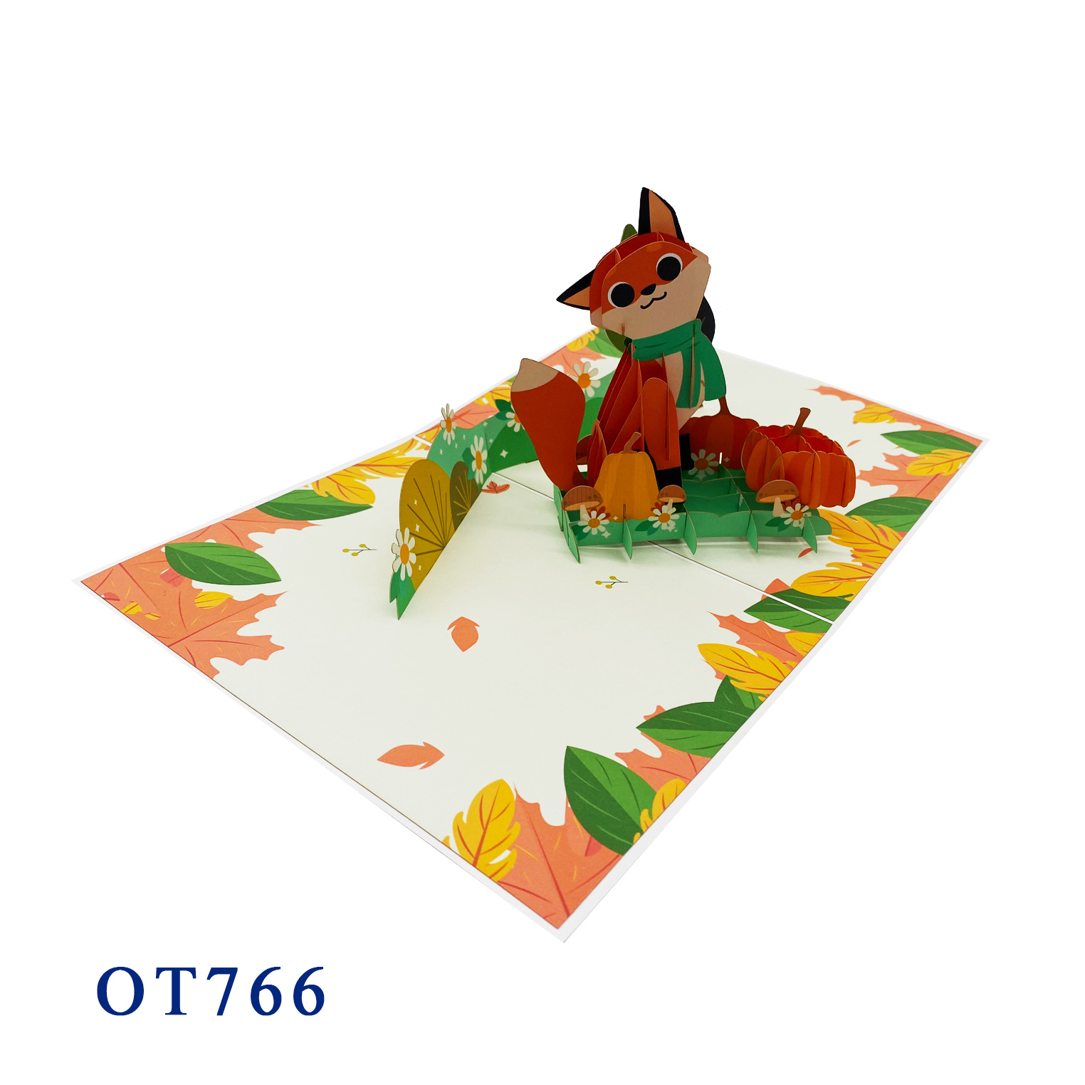Fox Fall Autumn Pop Up Card