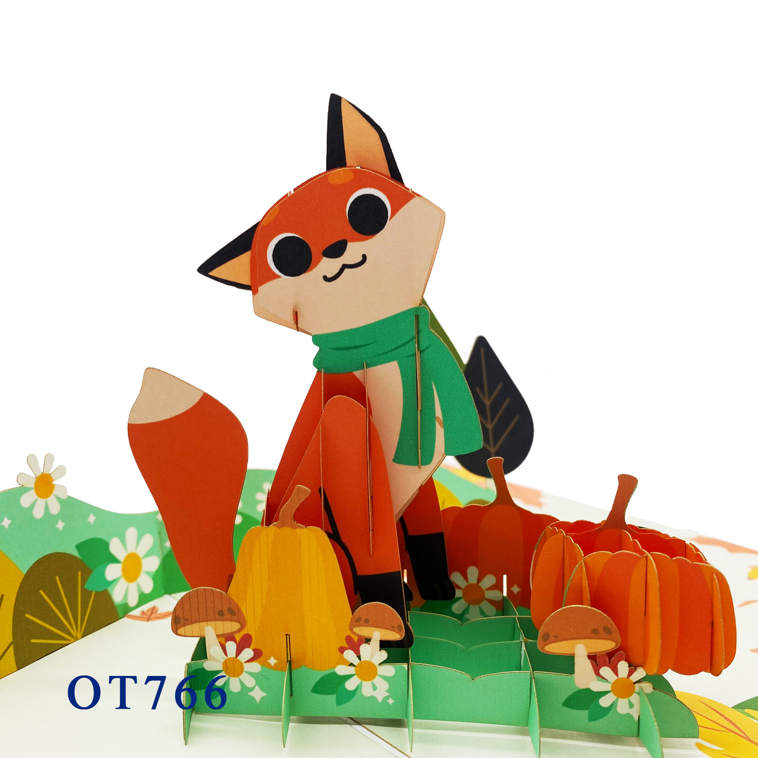 Fox Fall Autumn Pop Up Card