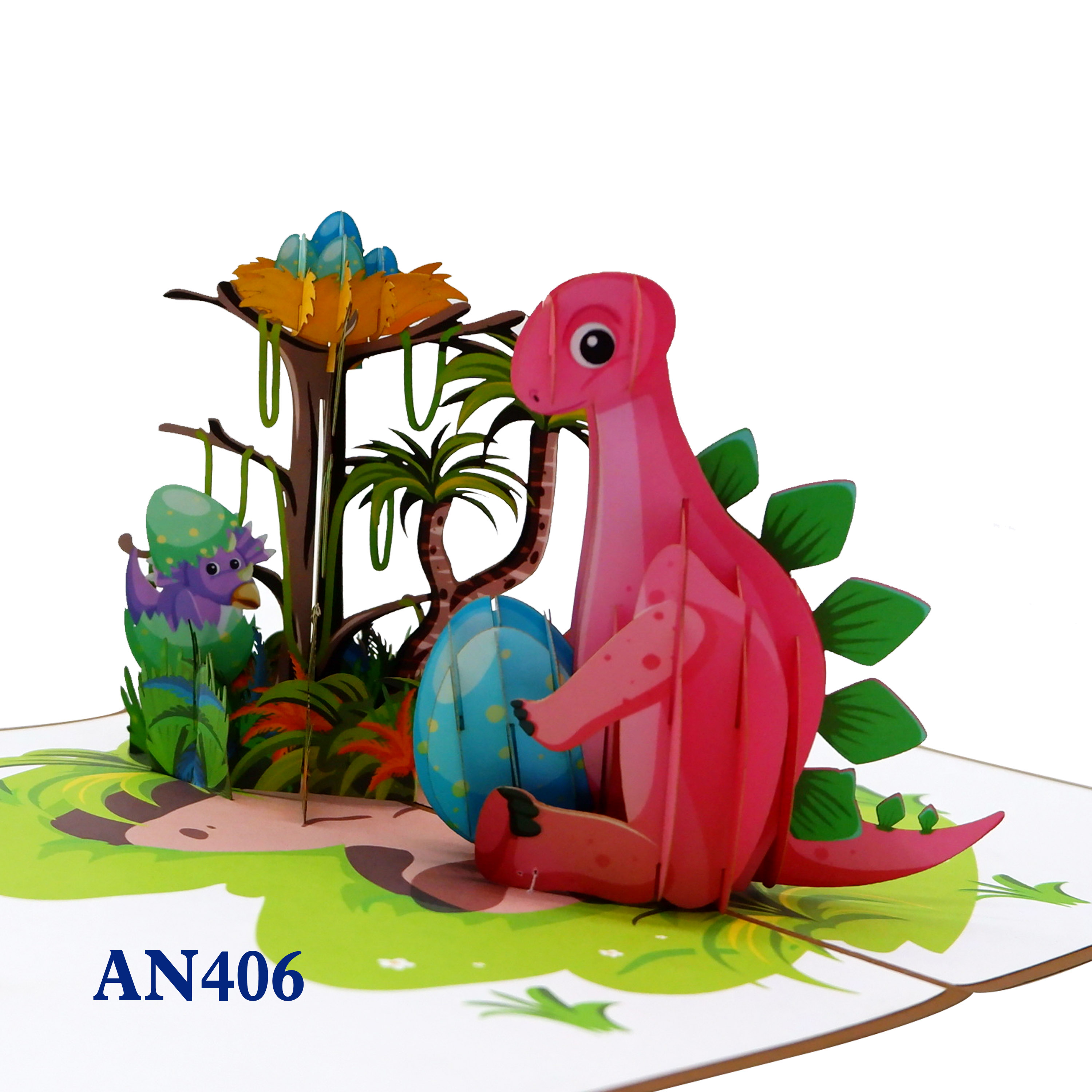 Family Dinosaur Pop Up Card