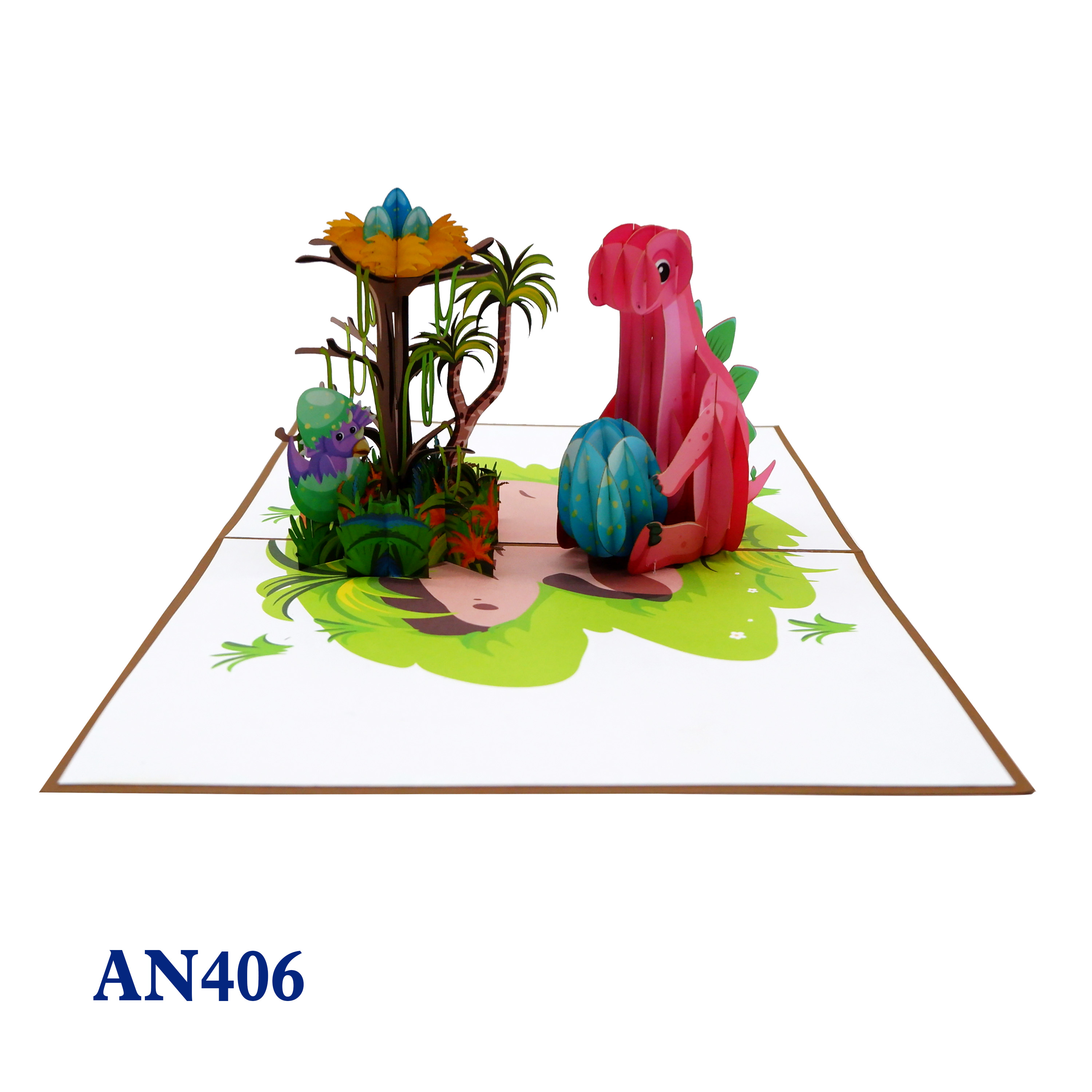 Family Dinosaur Pop Up Card