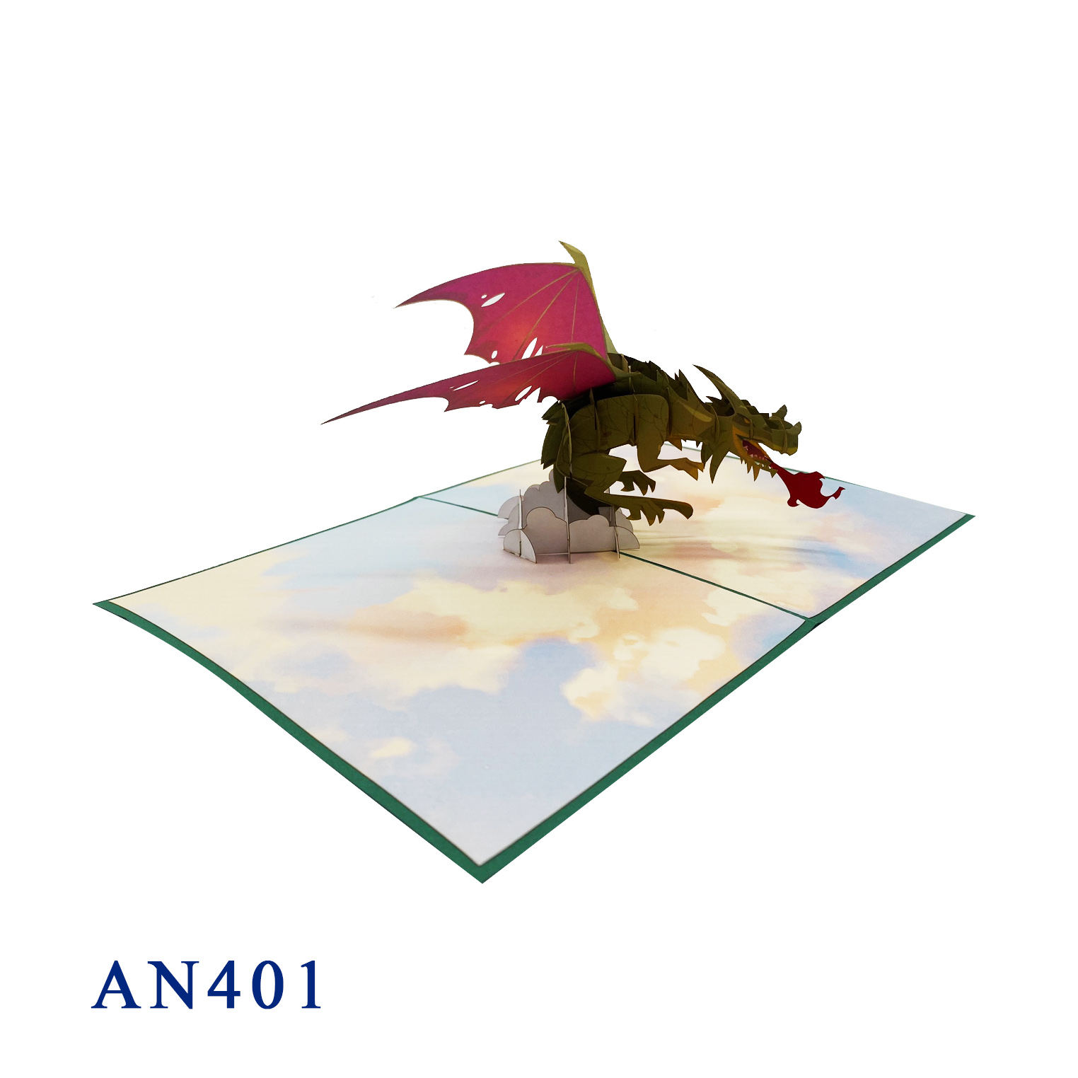 Fire Dragon Pop Up Card