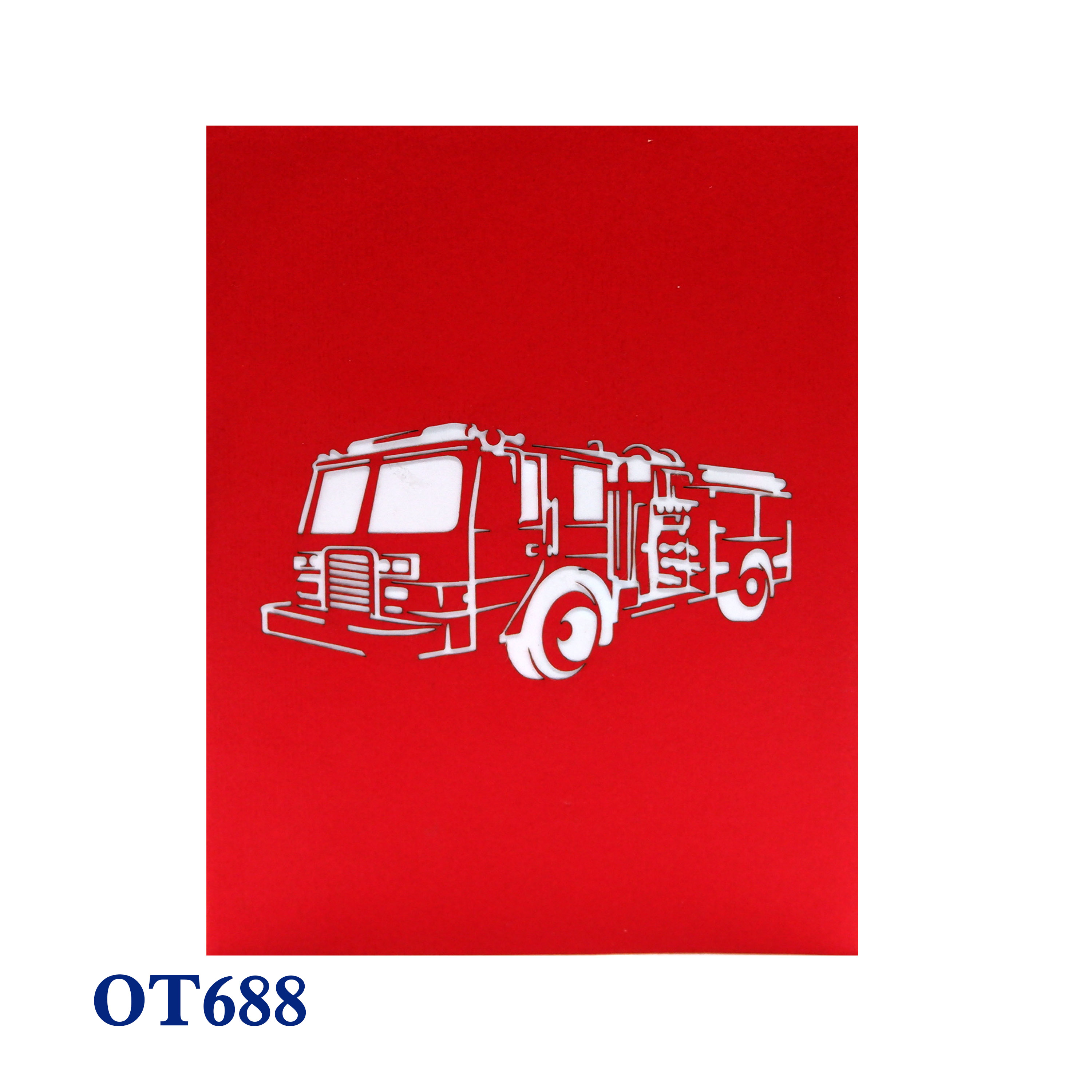 Fire Engine Pop Up Card