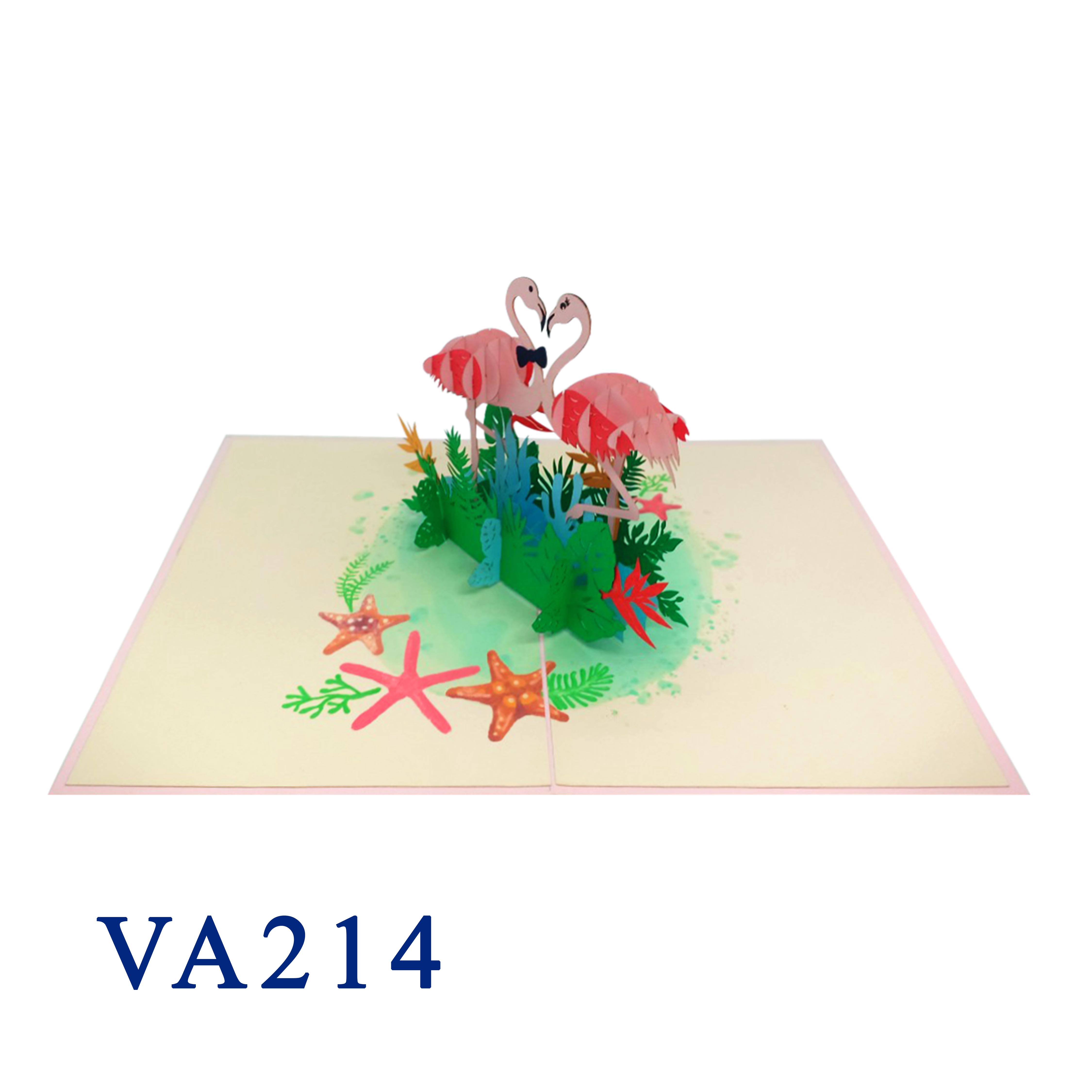 Flamingo 2 Pop Up Card