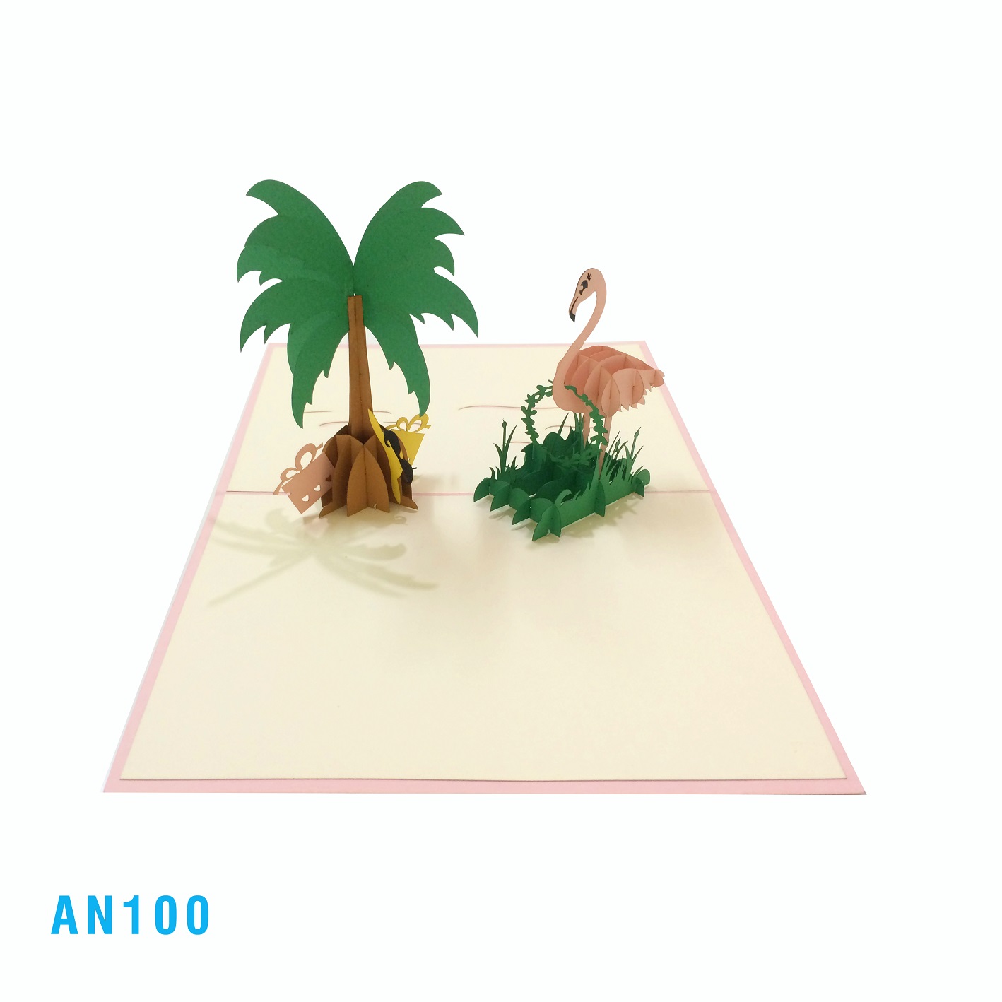 Flamingo Pop Up Card